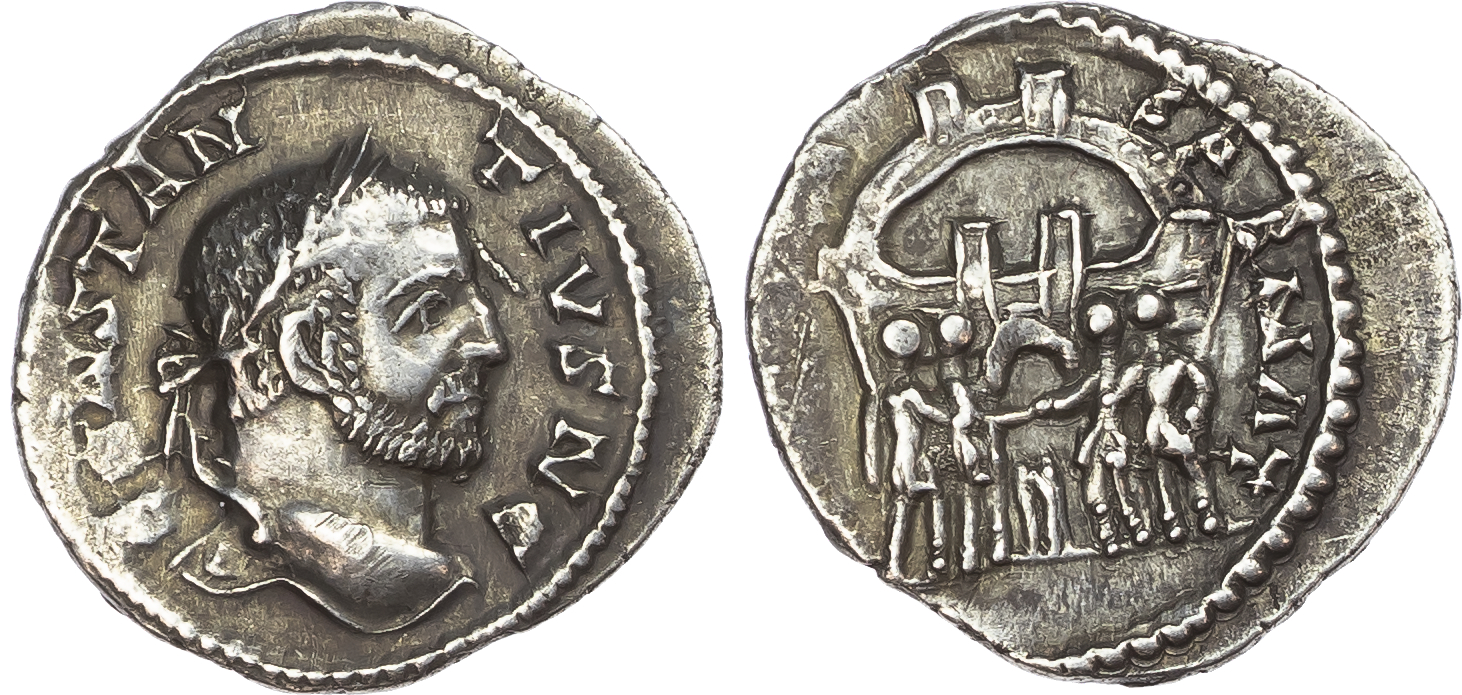 Constantius I, as Caesar (AD 293-305) AR Argenteus, Trier, 2.93g.
