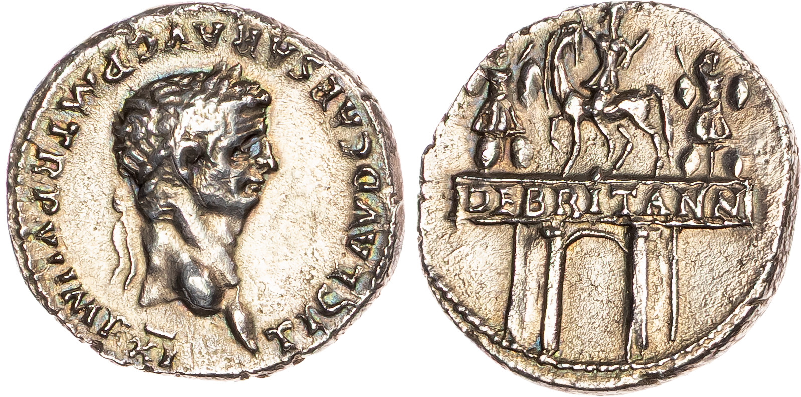 Claudius (AD 41-54) AR Denarius, Lugdunum, AD 46-47, 3.62g.