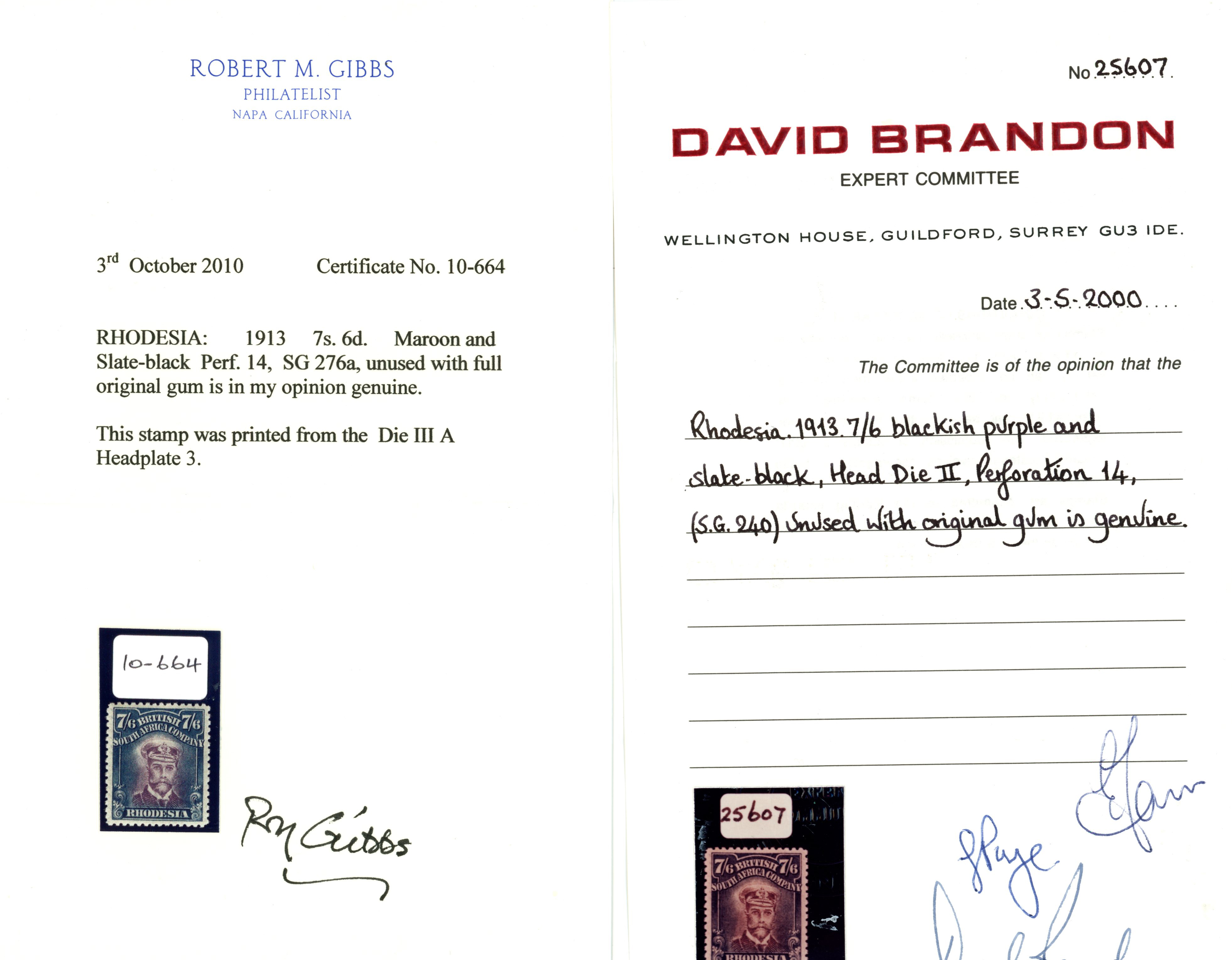 1917-20 7/6d Head Die IIIA, perf 14....