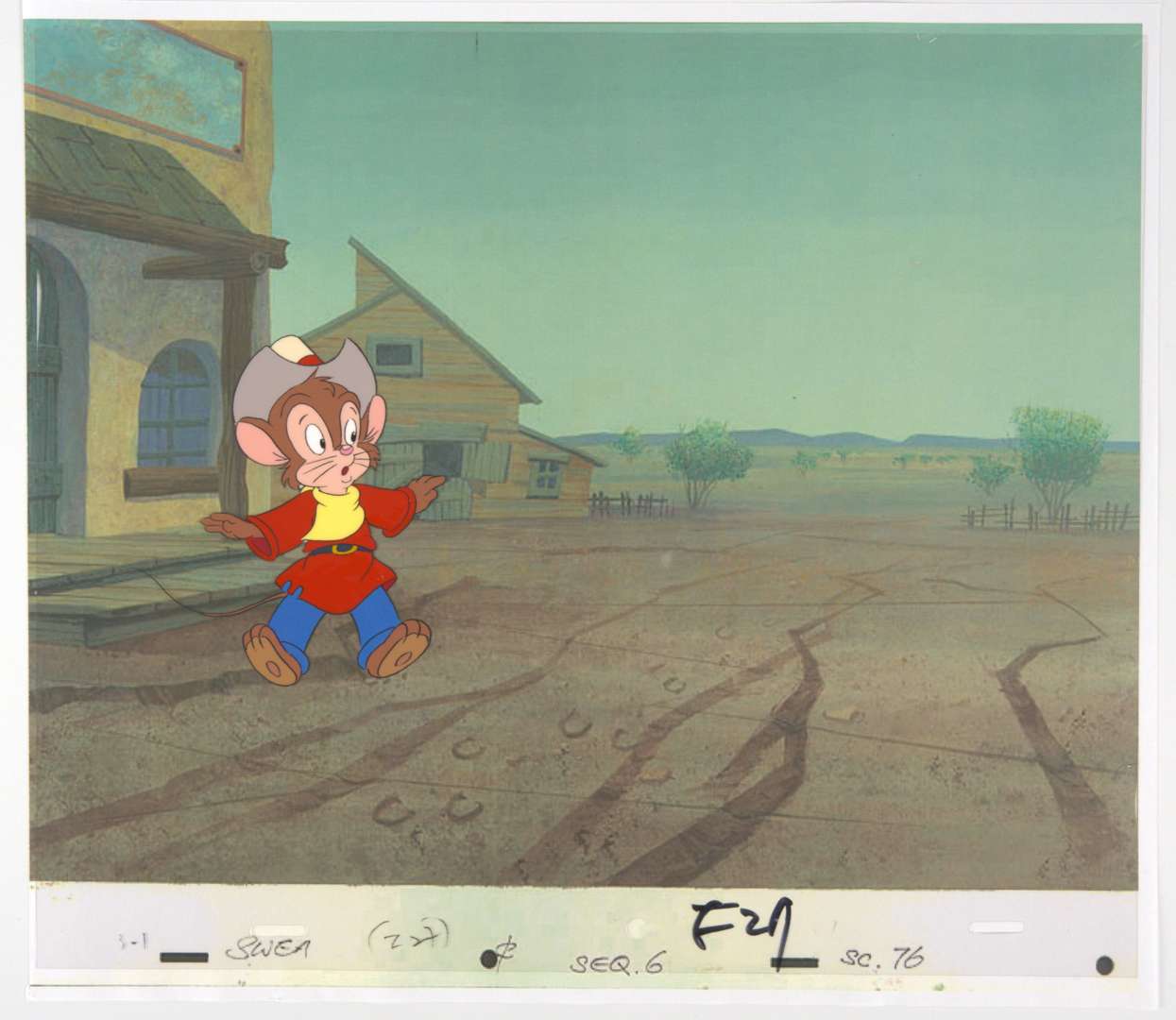 Fievel's American Tails Original Hand Painted Production Animation Cels (Universal Cartoon Studios, 1992) Total 4