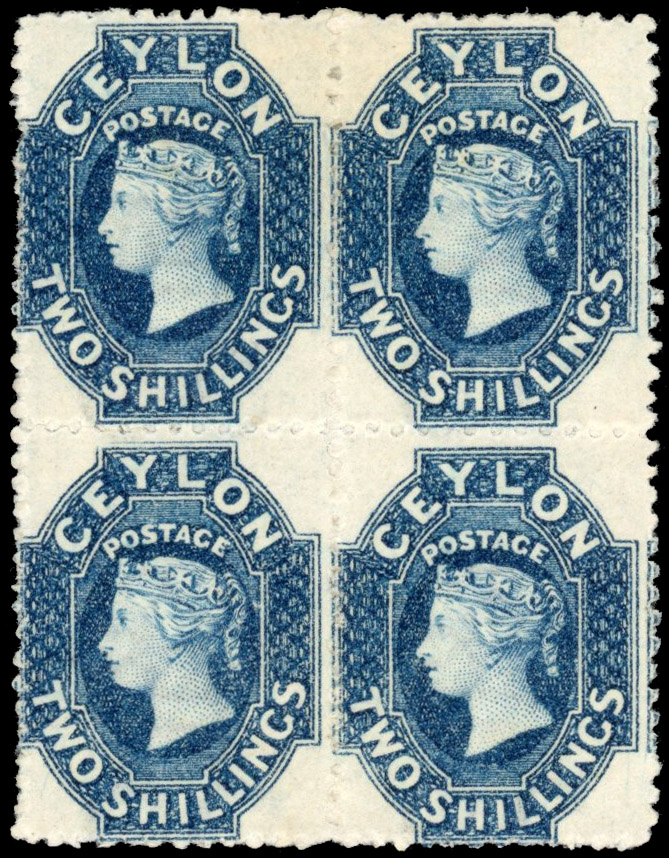 Ceylon SG 72 1867-70 2s steel-blue mint