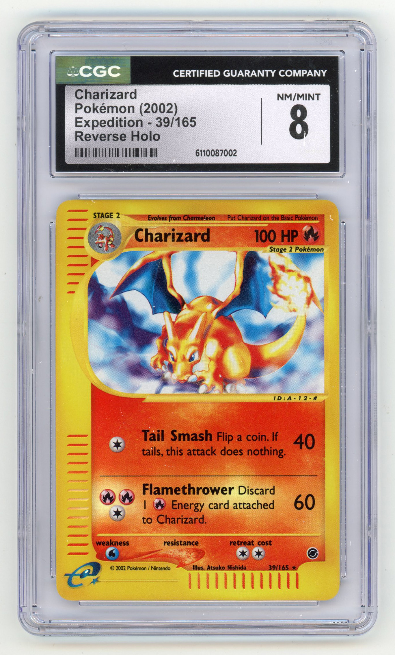 CGC 8 Charizard #39 Reverse Holo - Expedition