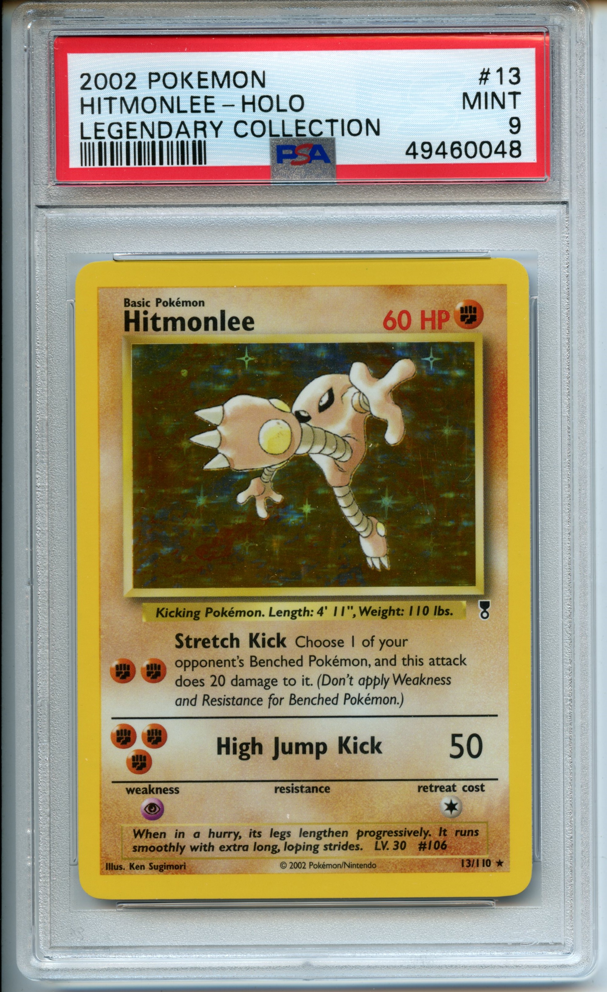 Pokémon TCG - Hitmonlee - Holo Legendary Collection - PSA 9 