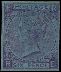 1870 6d mauve Pl.9.