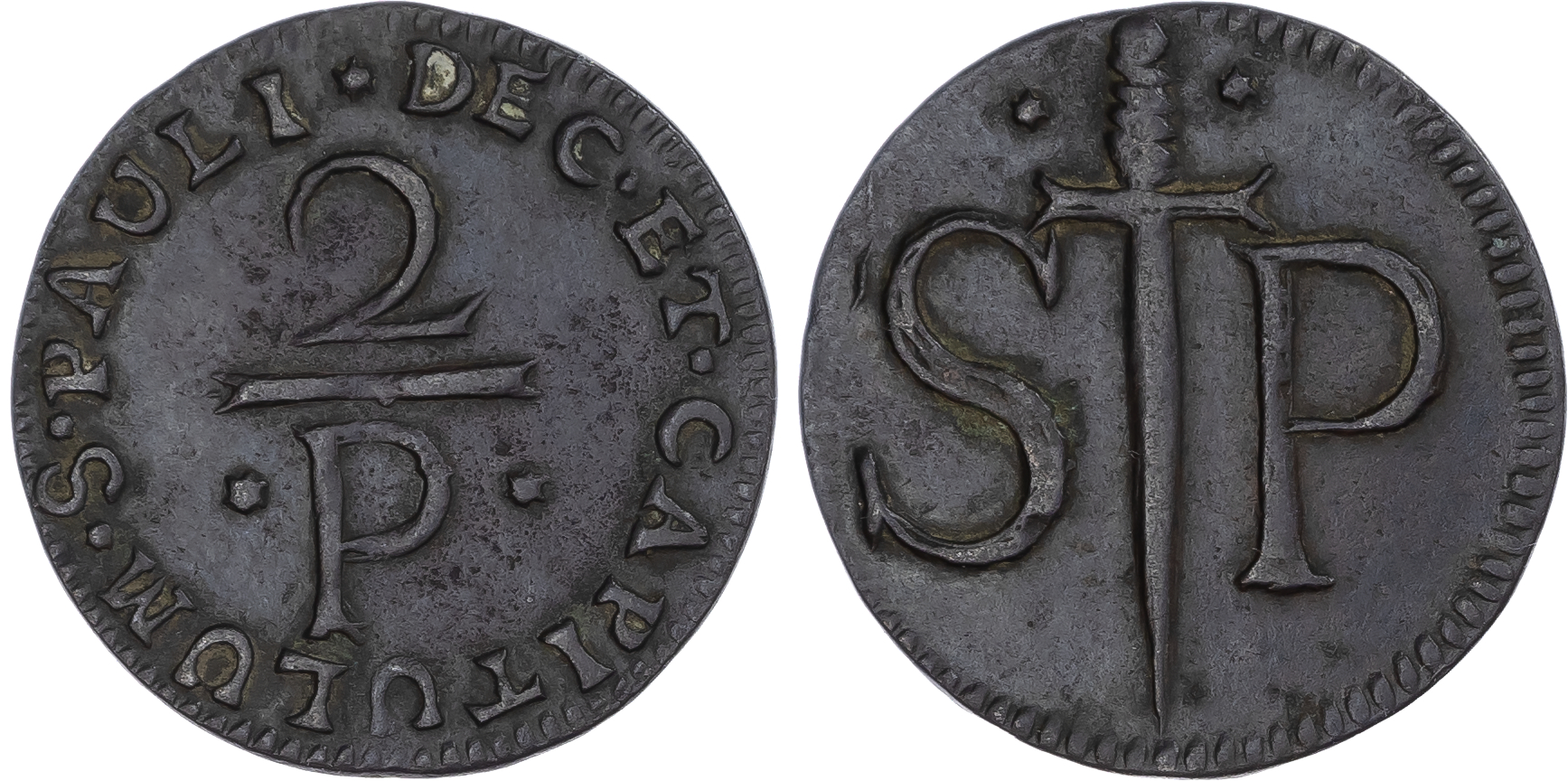 Belgium, Low Countries, Luik (Liège). St. Paul's Cathedral CU Token. Circa 1650. 