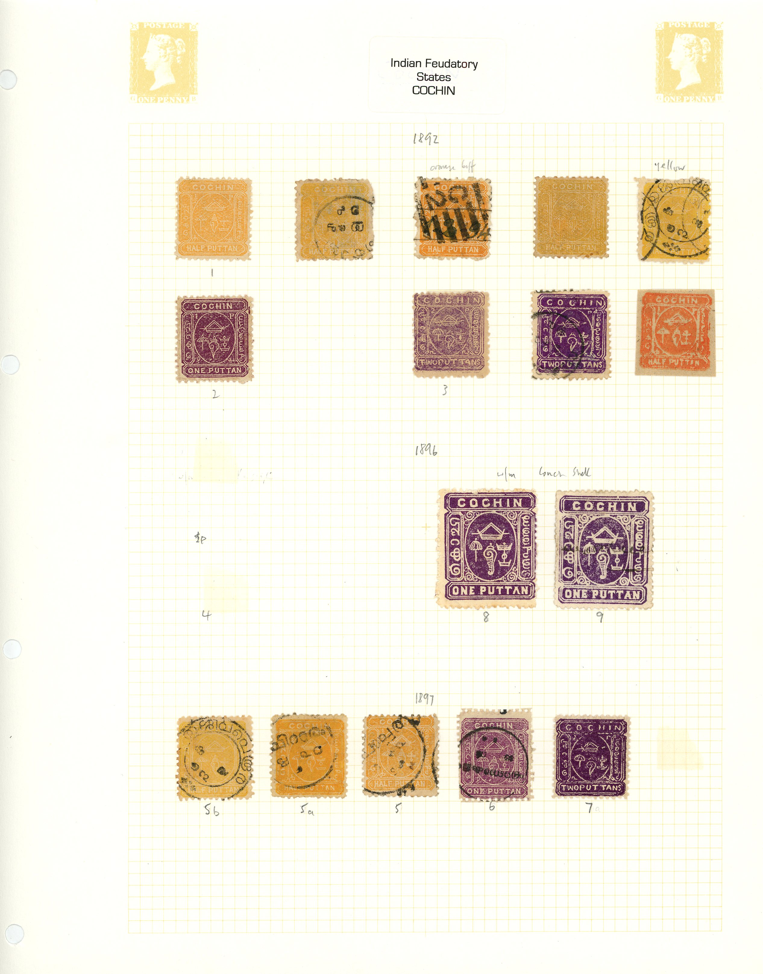 1892-1948 collection on leaves (291 stamps)...