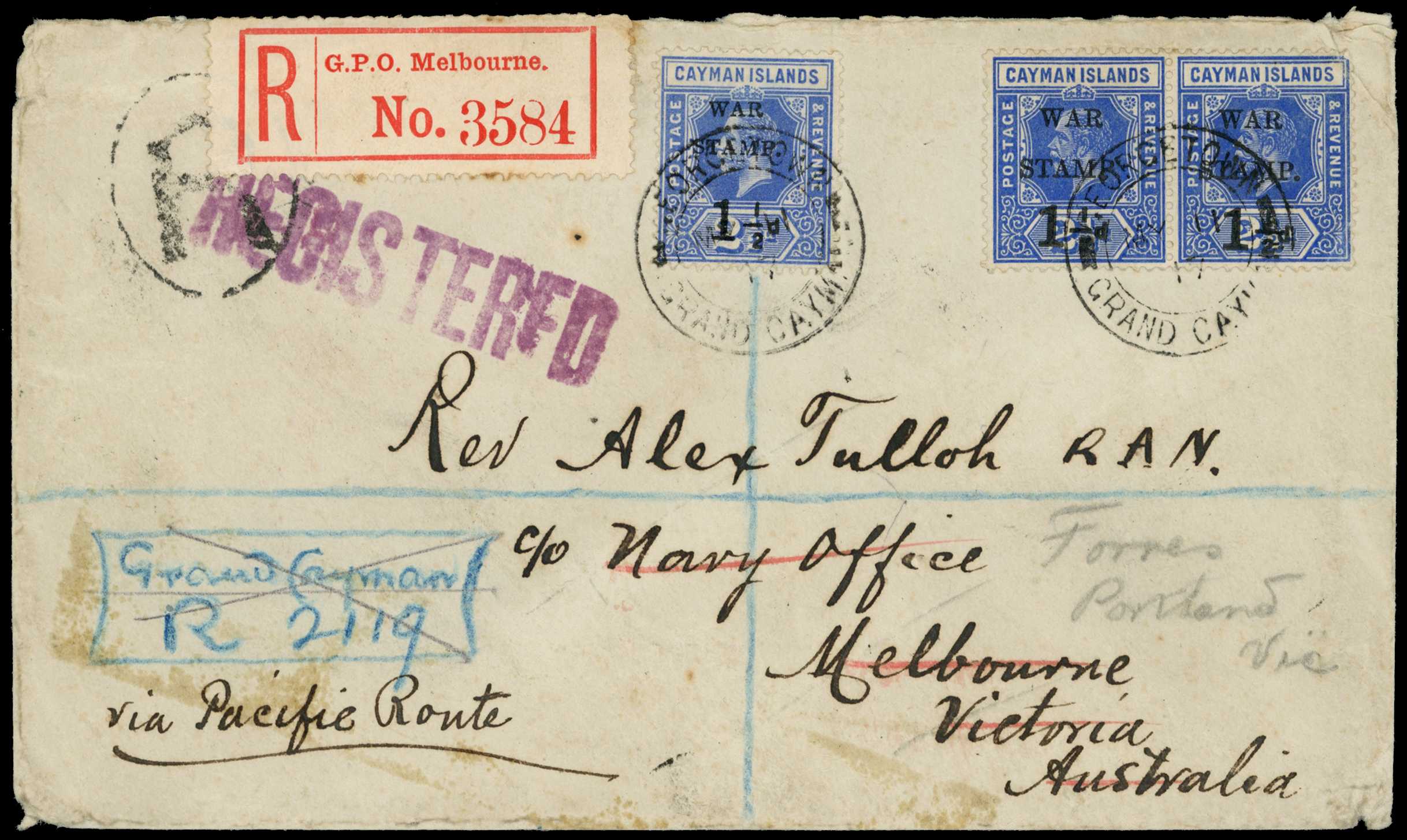 1917-22 War Tax covers selected for...