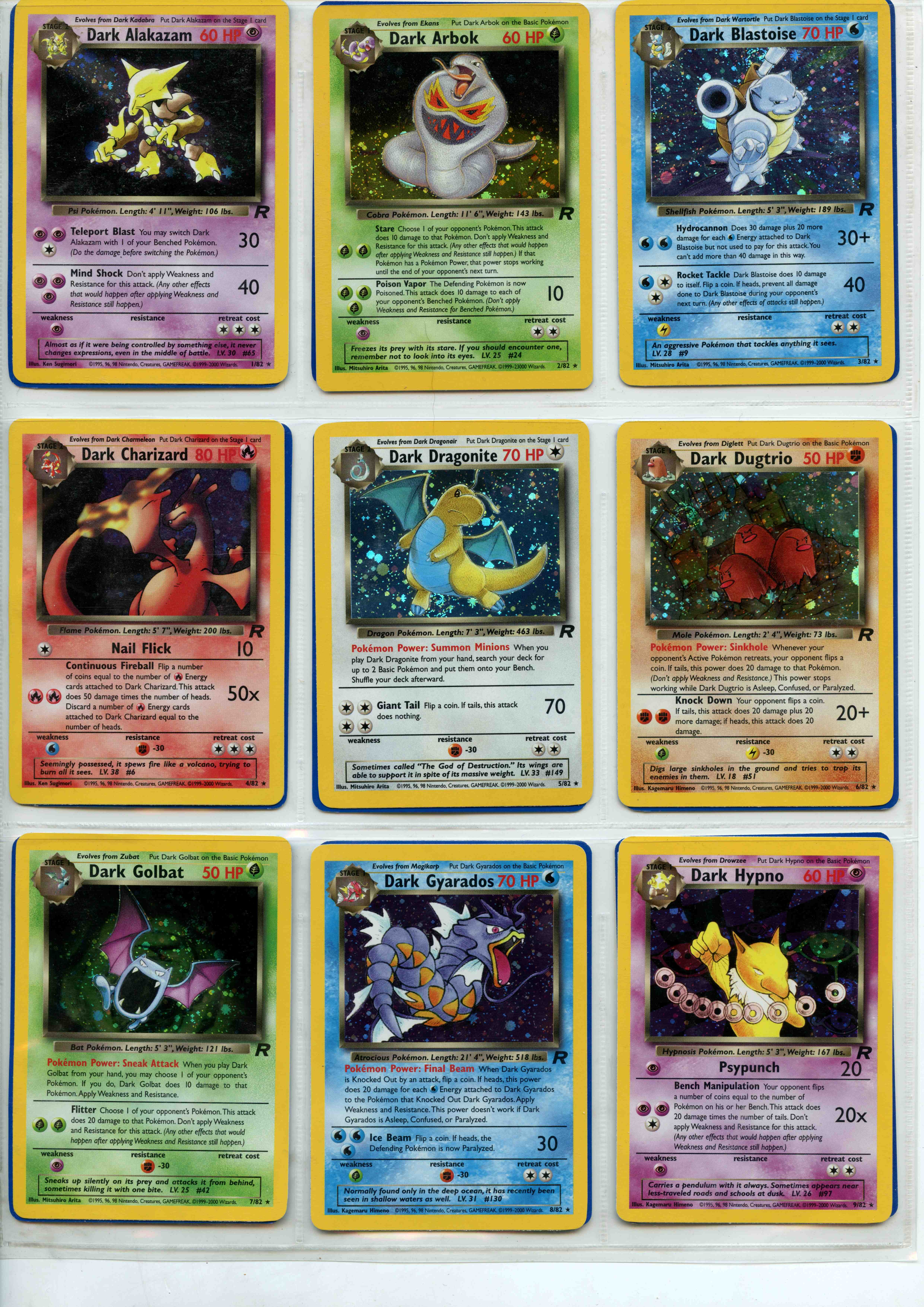 Pokemon TCG - Team Rocket  - Complete Set 82/82