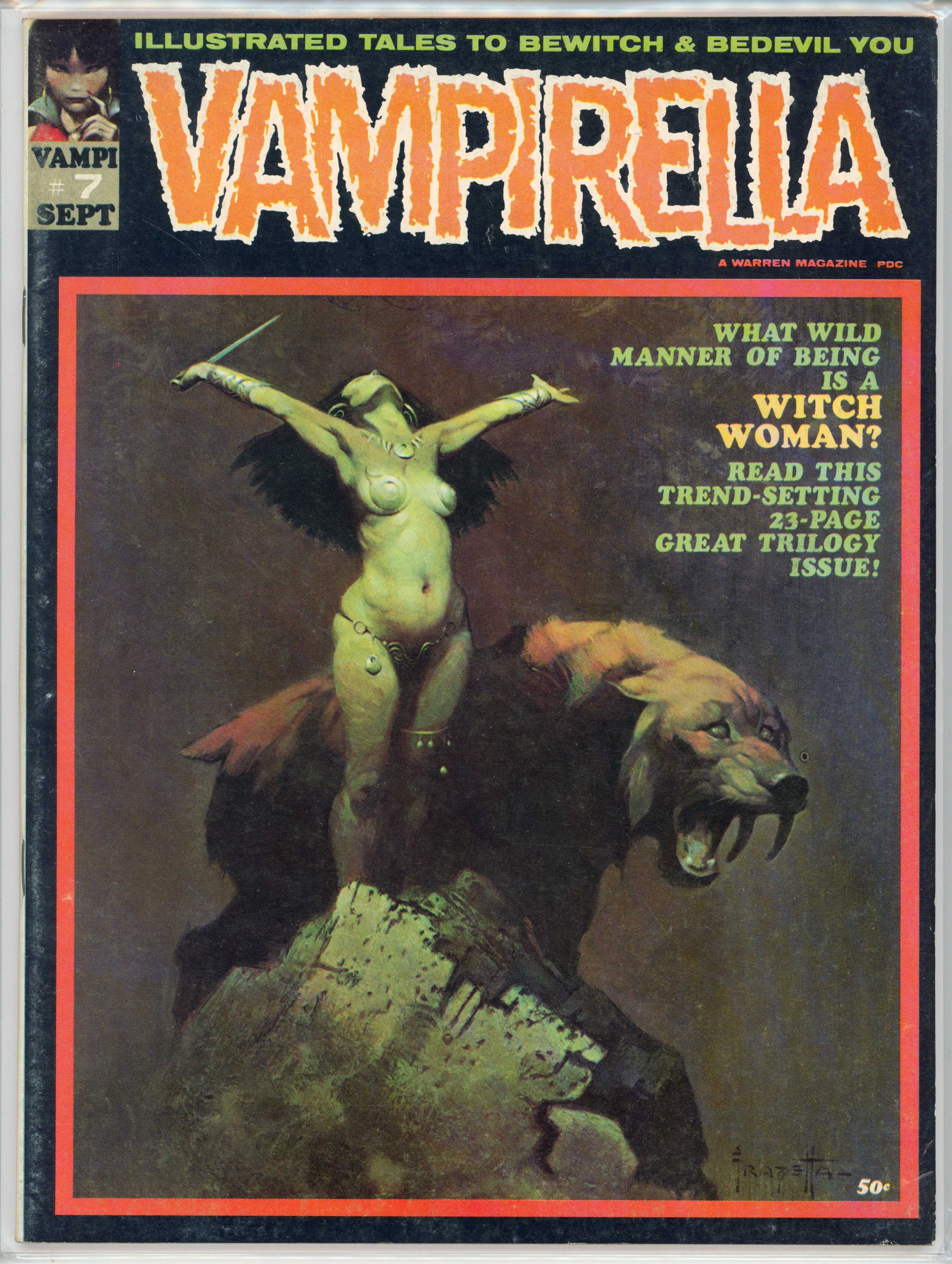 Vampirella #7 (Warren, 1970) Frank Frazetta Cover  