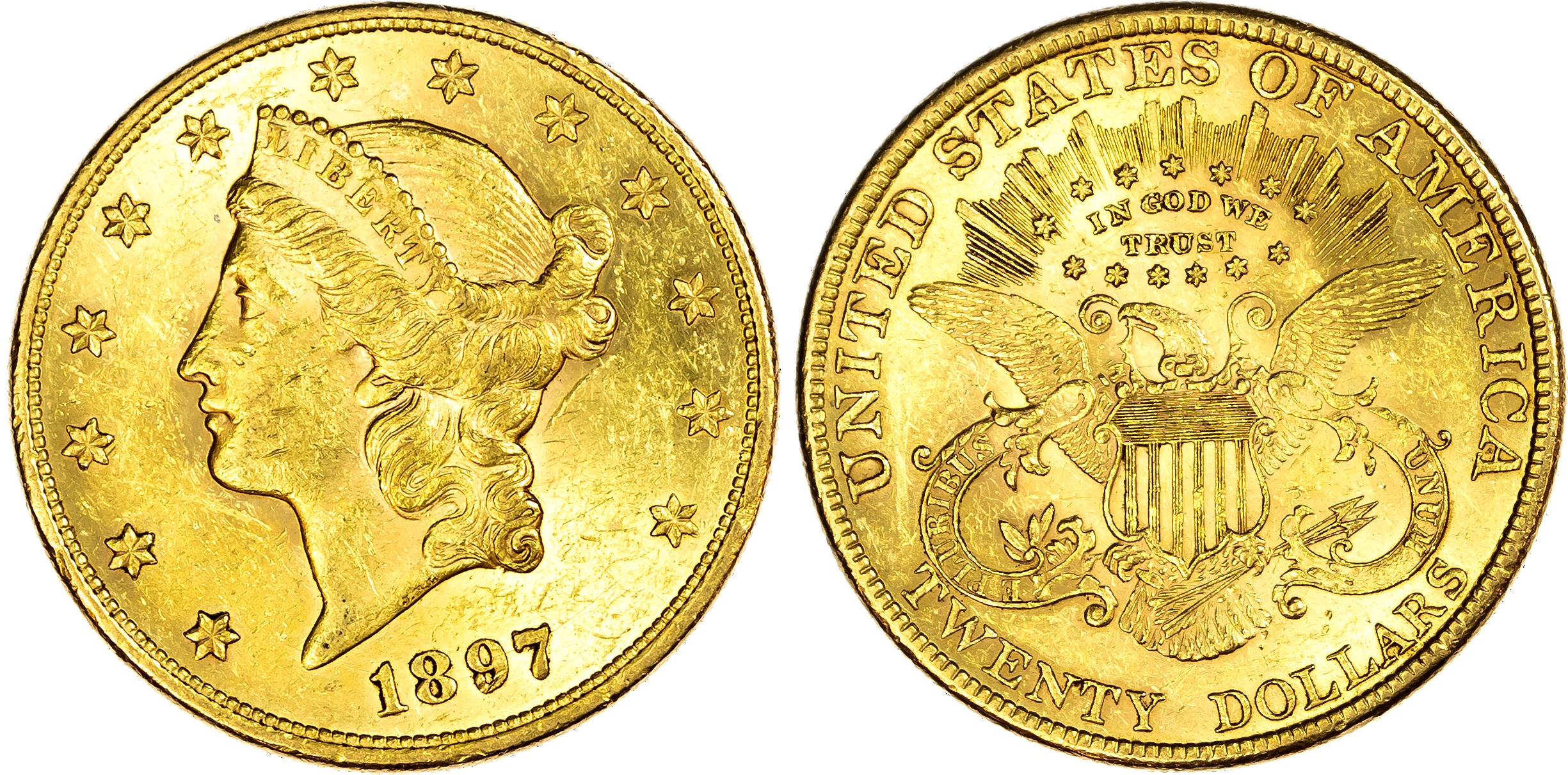 USA, Liberty Head Double Eagle, gold 20 Dollars, 1897