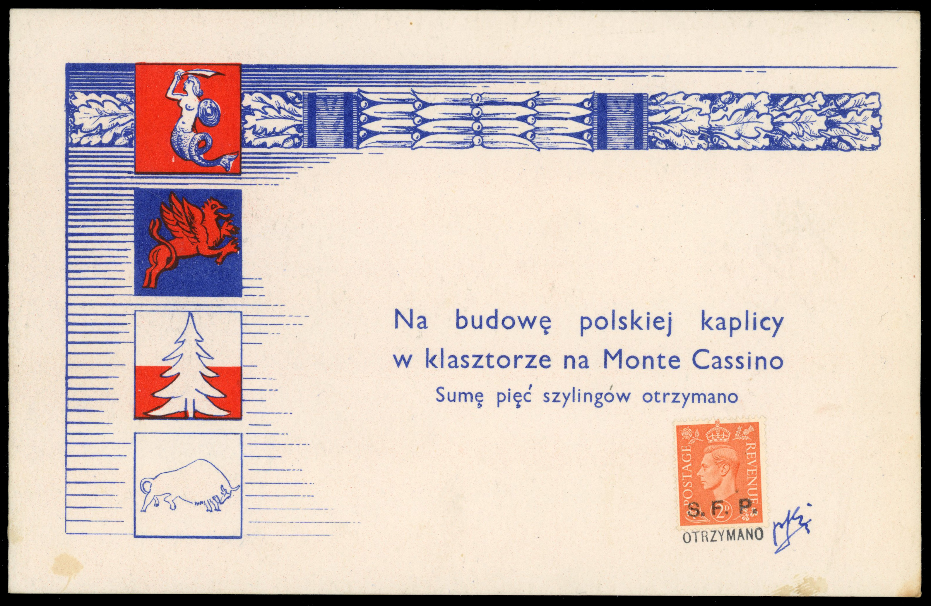 Poland 1944 Exiled Government Monte Cassino set of four in folder