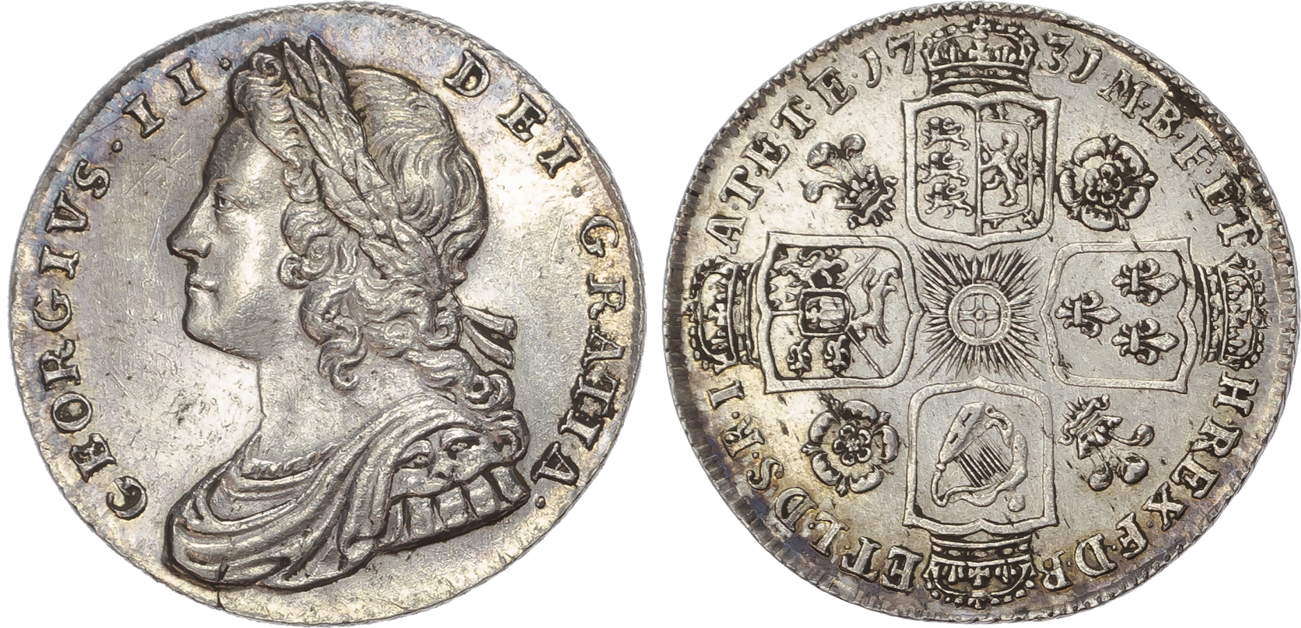 George II (1727-1760) Shilling, 1731.