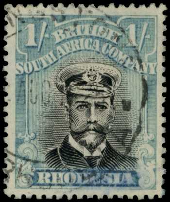 1923 1/- Head Die IIIB, perf 15, white...