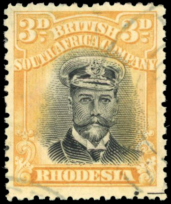 Rhodesia 3d SG 260 var 'mystery stamp' used