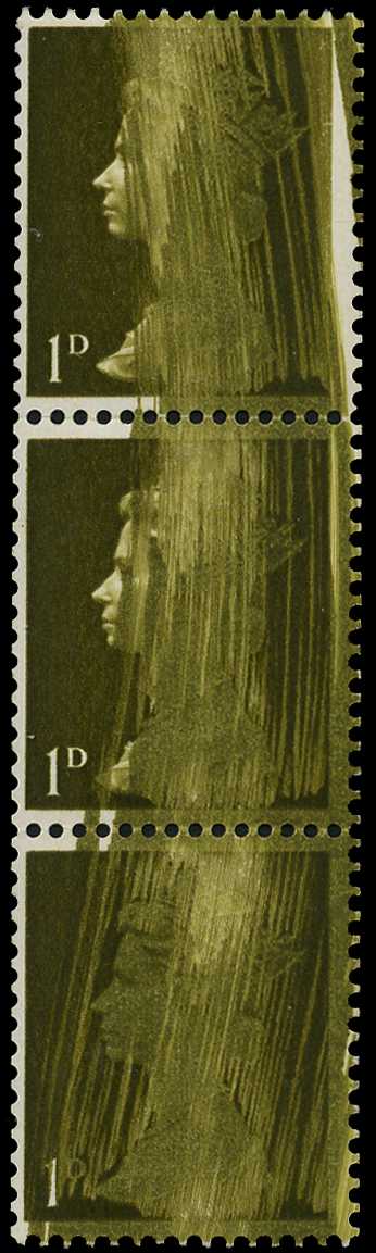 1967-70 1d light olive, two phosphor...