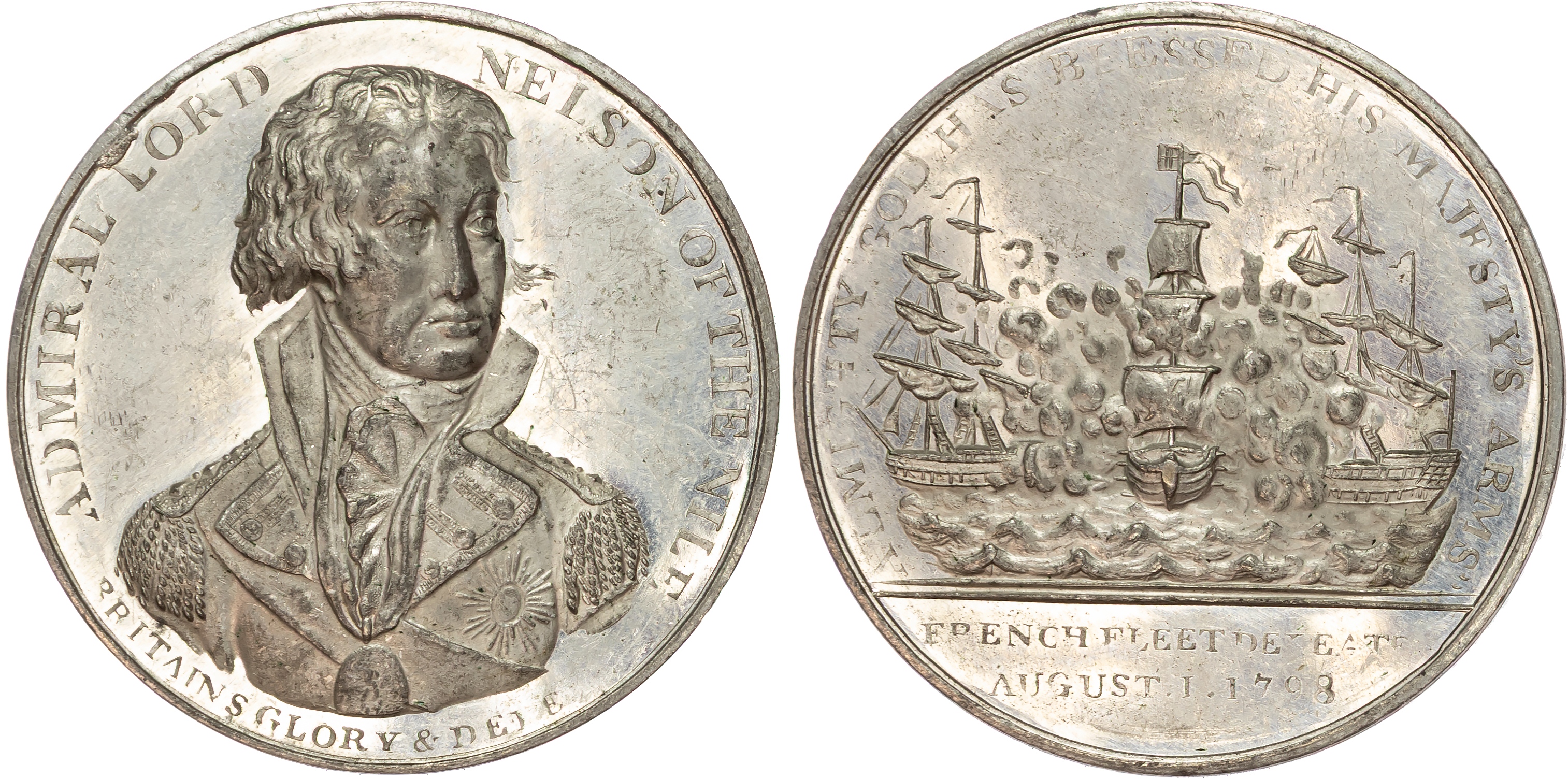 Battle of the Nile 1798, Nelson, WM medal 1798 by T. Wyon Snr.