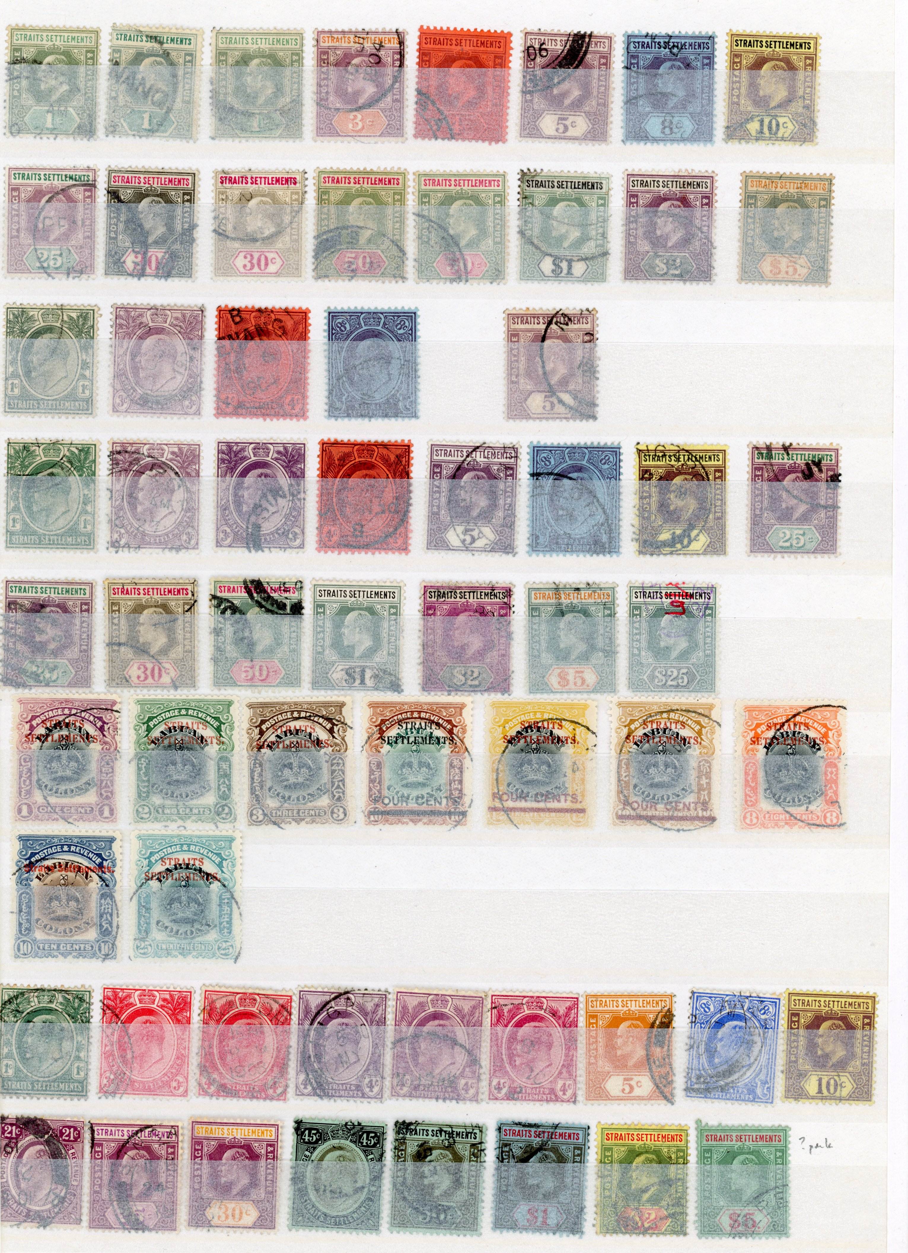 Straits Settlements 1902-36 collection used