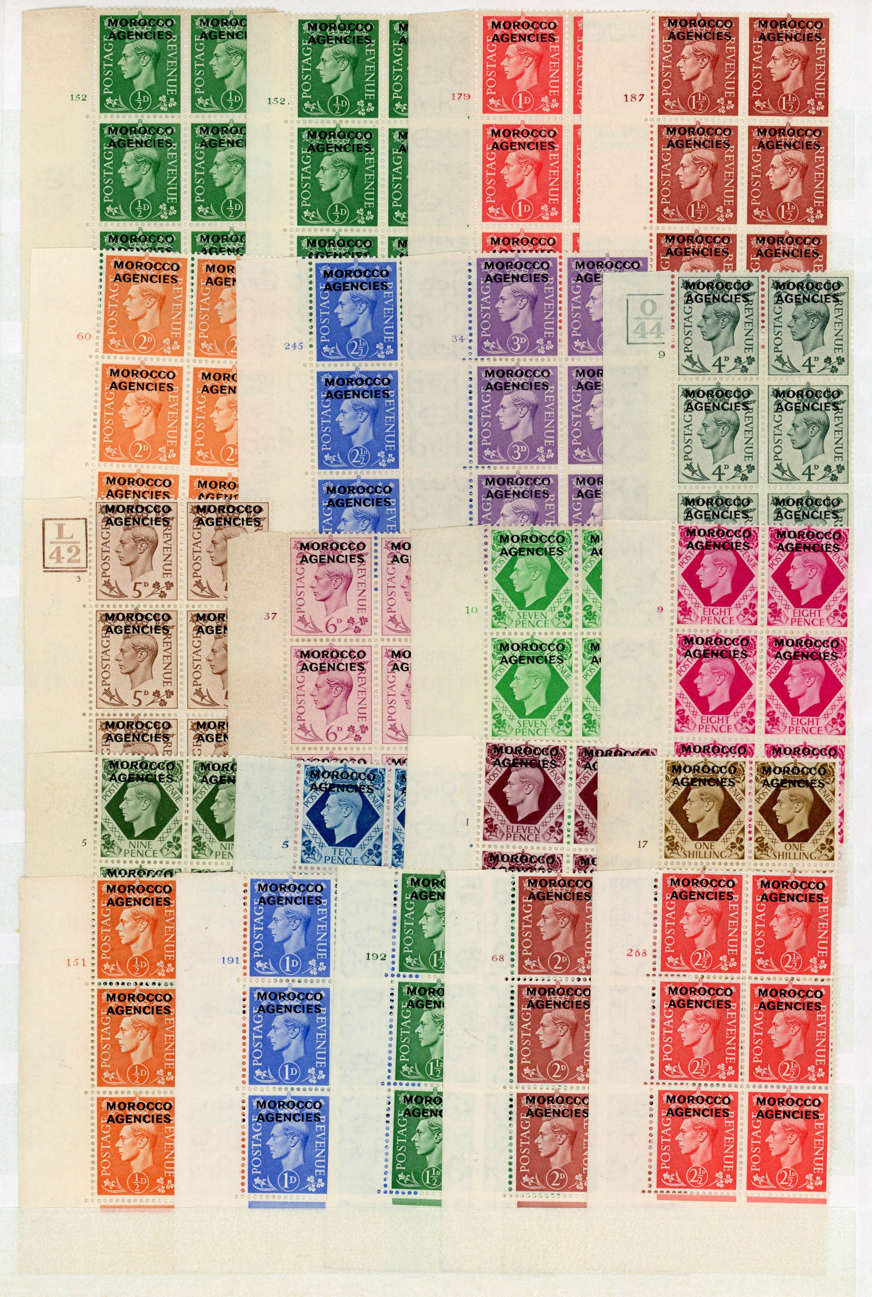 Morocco Agencies SG 77/98 Cylinder bocks mint