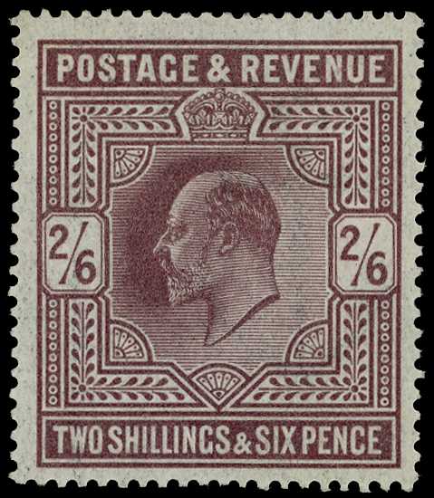 1911 2s6d dark purple (O). Very fine...