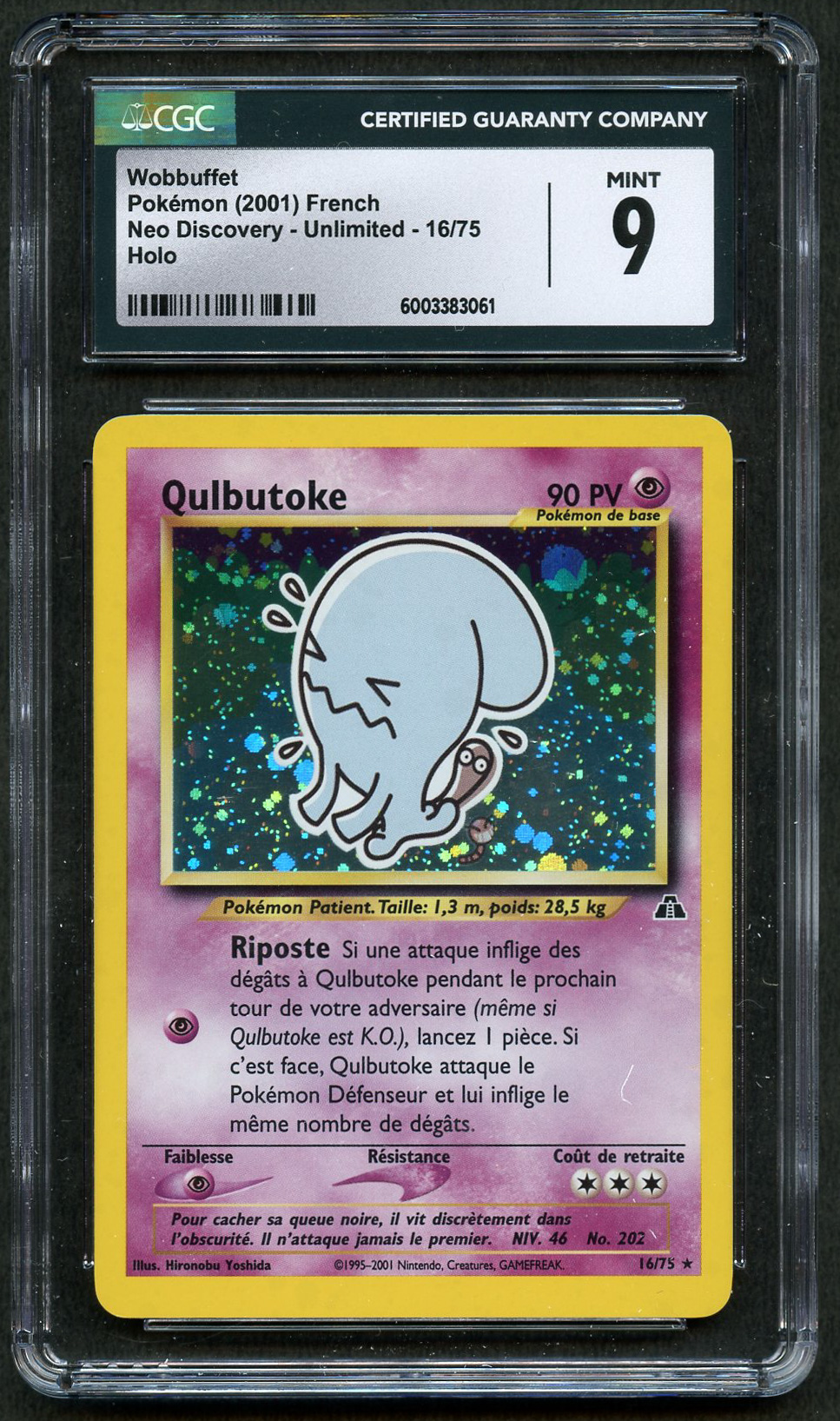 CGC 9 Wobbuffet - Neo Discovery FRENCH - [Qulbutoke]
