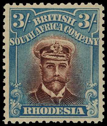 1917-20 3/- Head Die IIIA, perf 14....