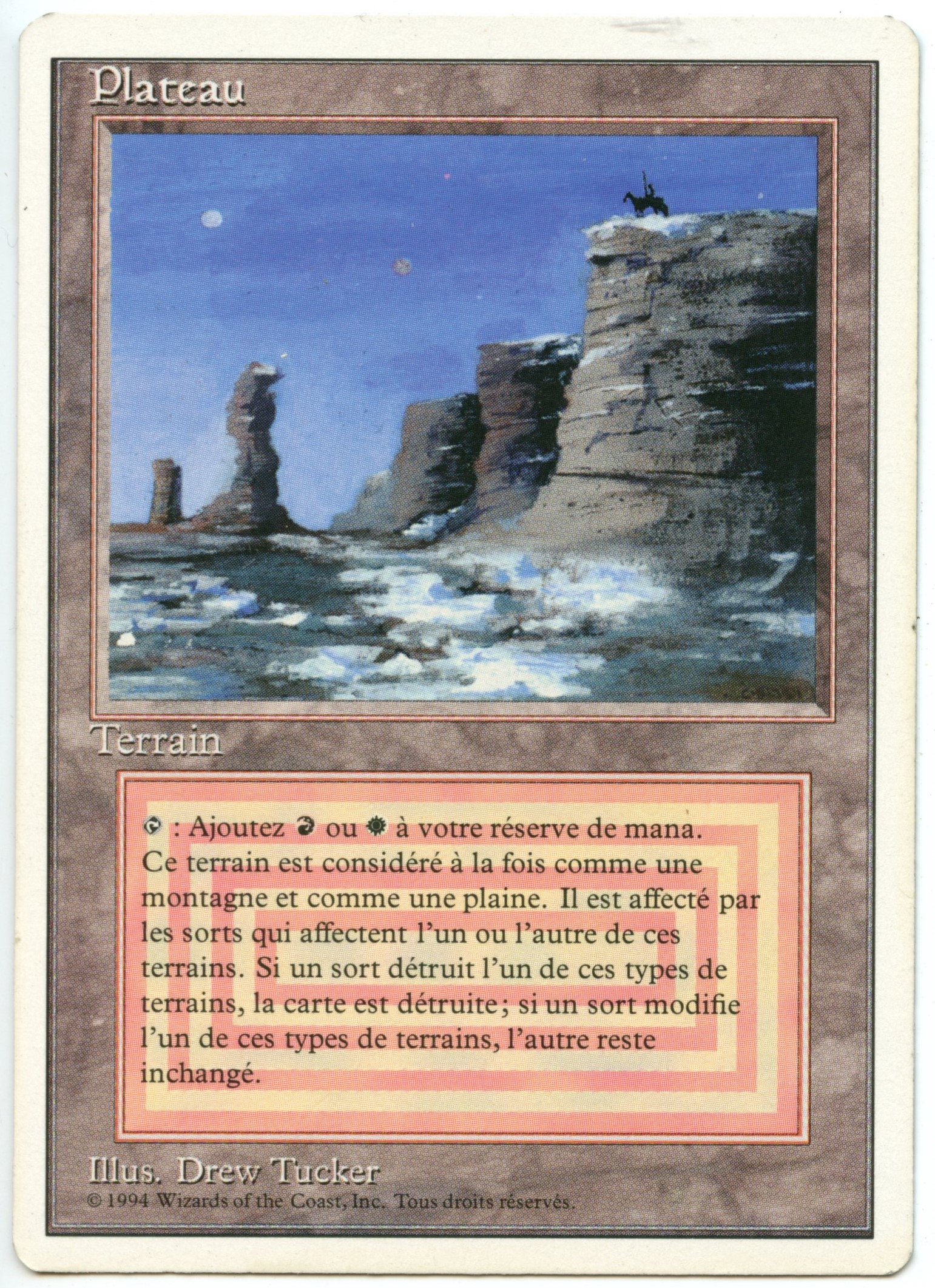 Magic The Gathering  - Plateau French language  - Foreign White Bordered - Lightly Played 