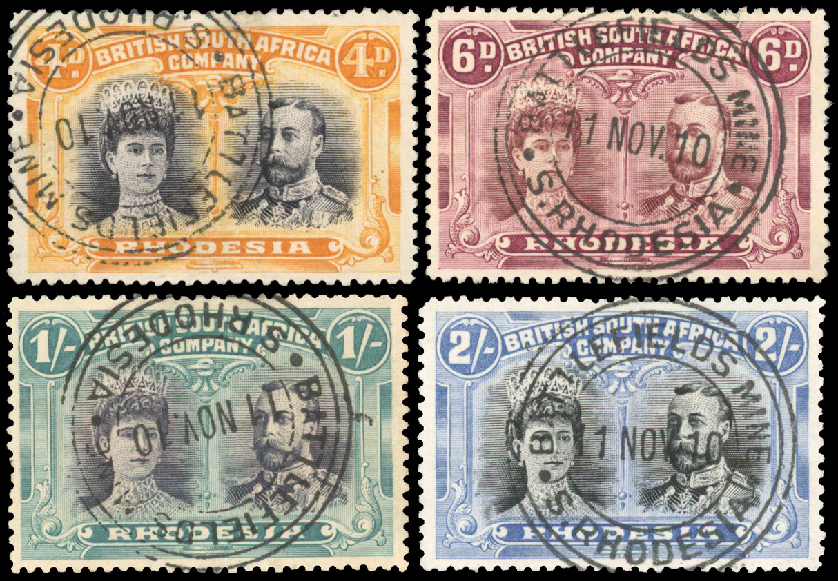 4d, 6d, 1s and 2s First Day cancels, Battlefields Mine