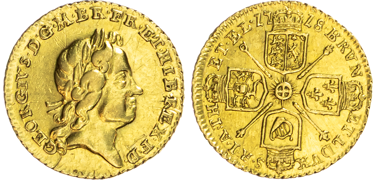 George I (1714-1727), Quarter Guinea, 1718