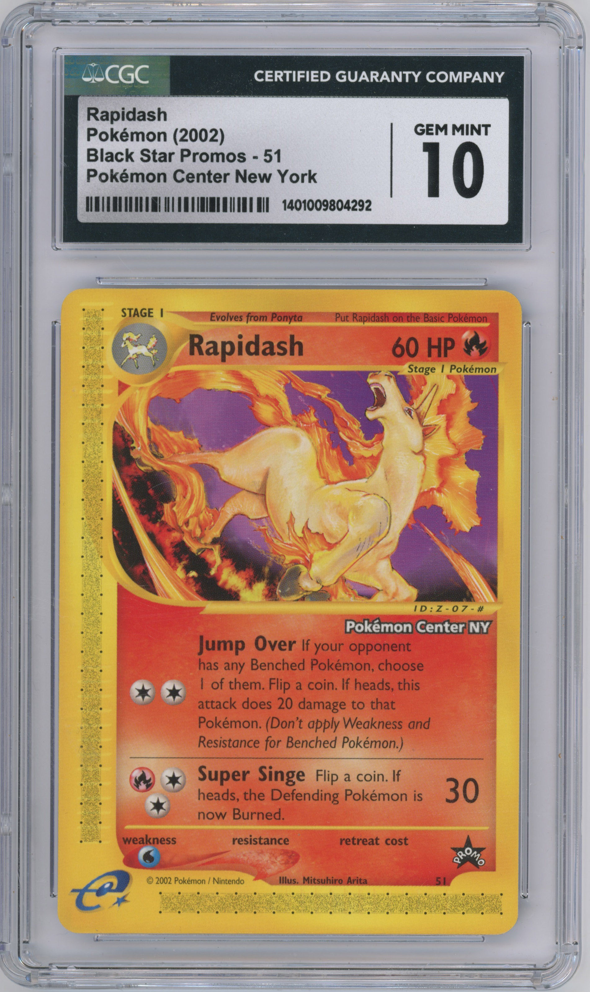 Pokémon TCG - CGC 10 Rapidash #51 Black Star Promo