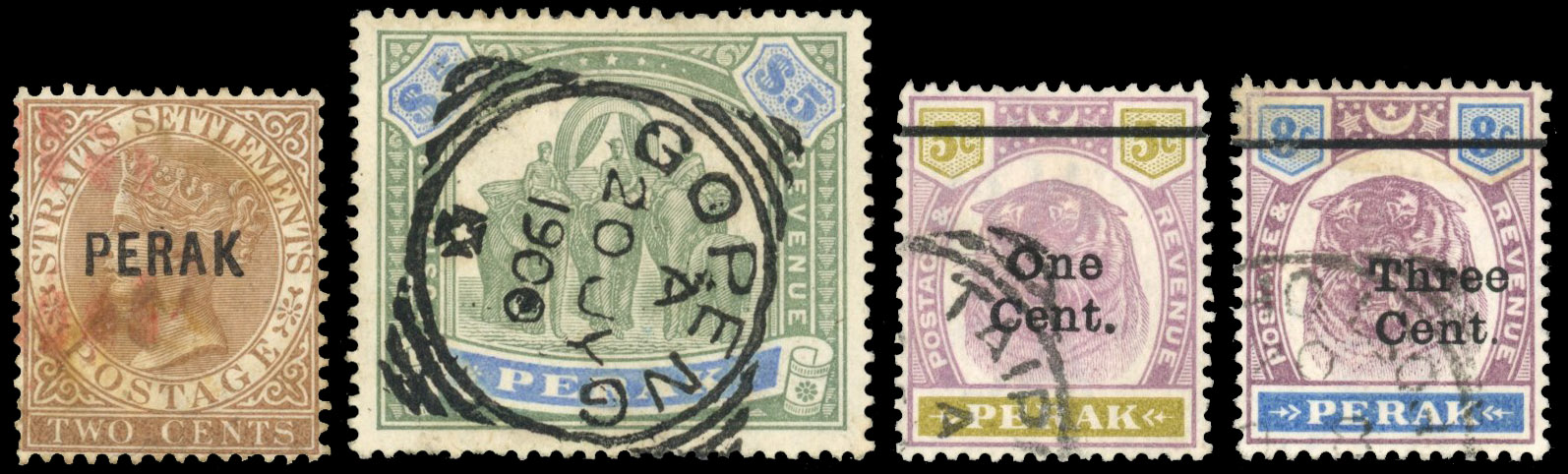 Malaya Perak 1880-1900 collection used
