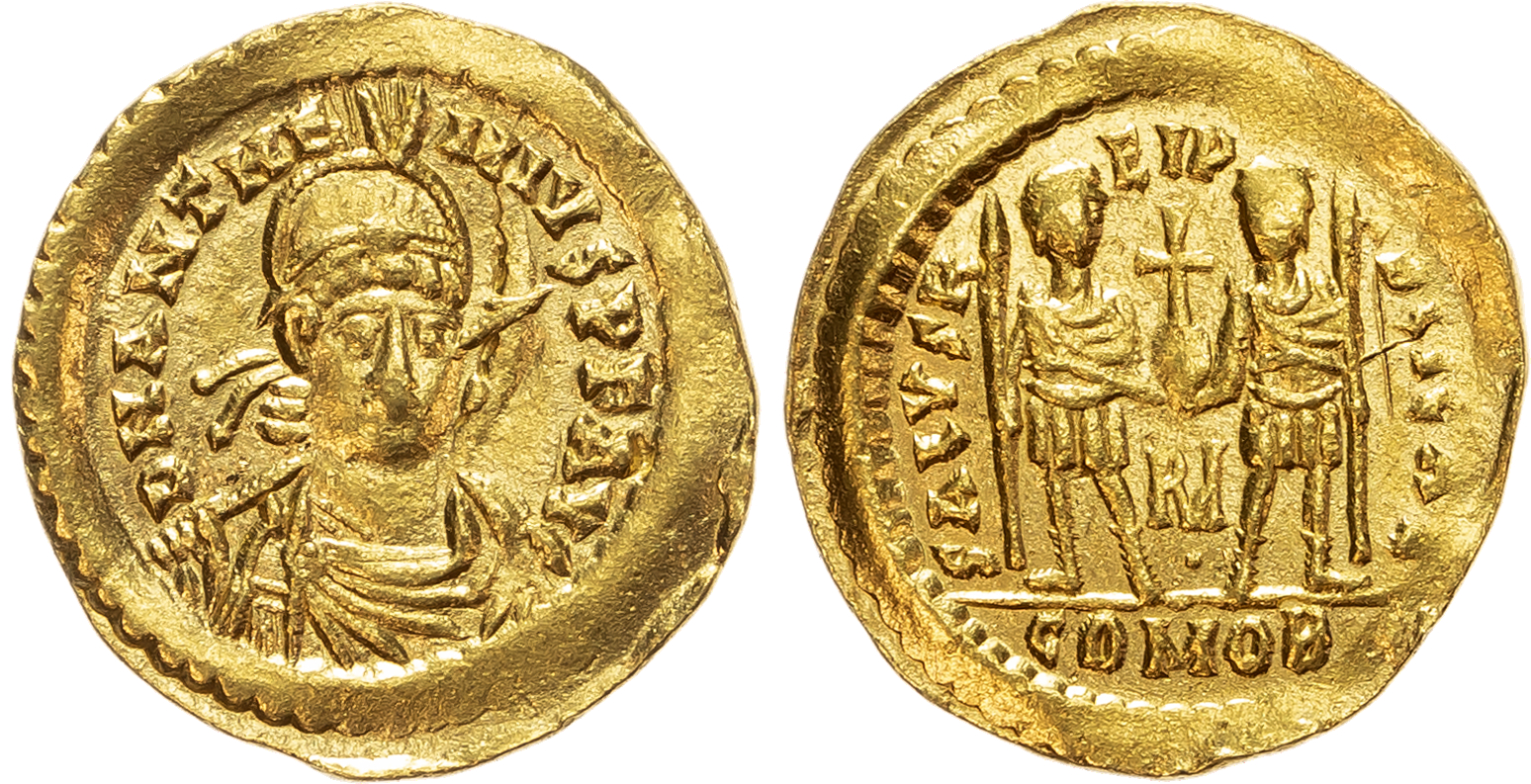 Anthemius (AD 467-472) AV Solidus, Rome, 4.47g.