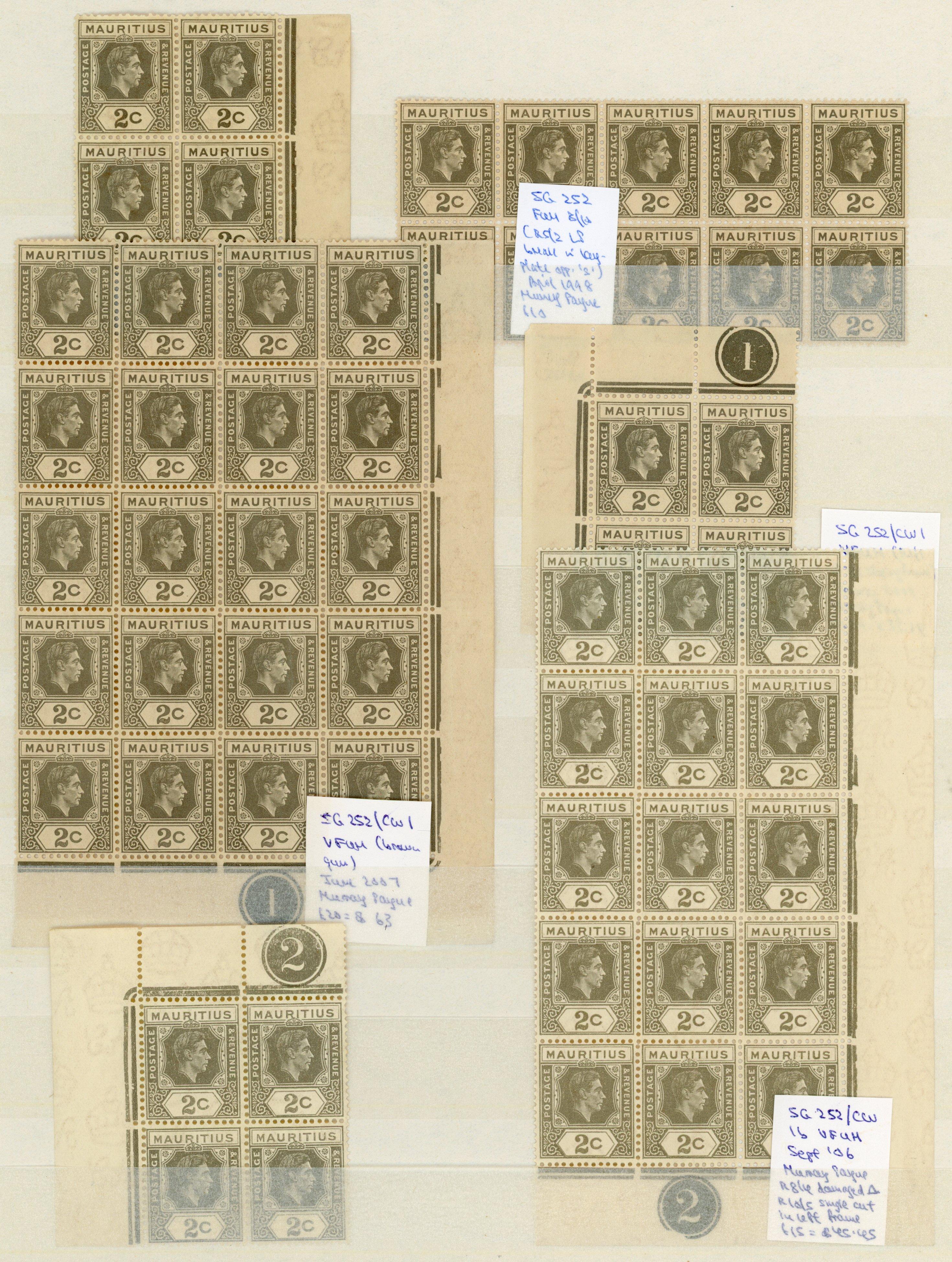 Mauritius SG 252 group mint