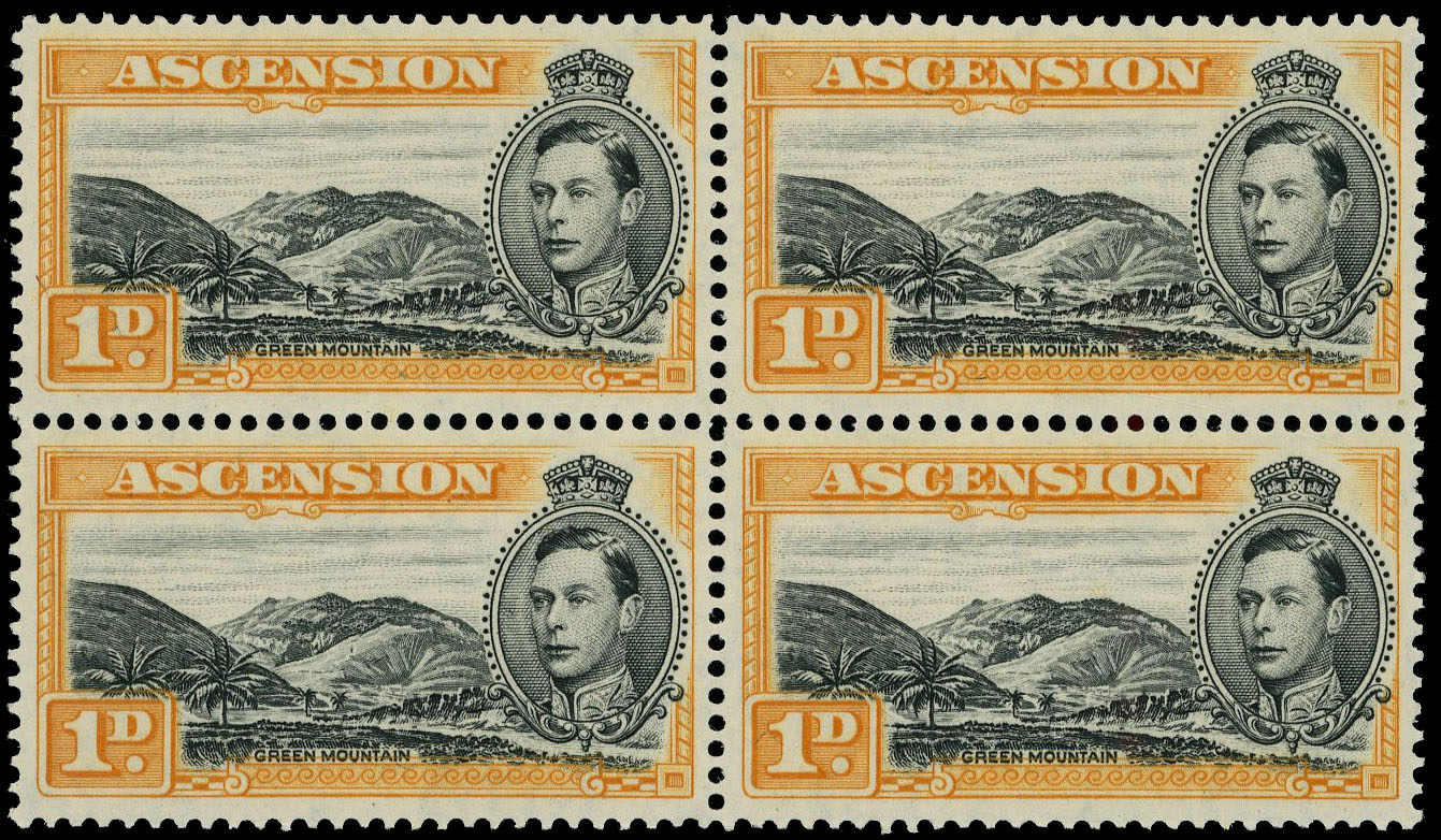 Ascension SG 39ba block mint