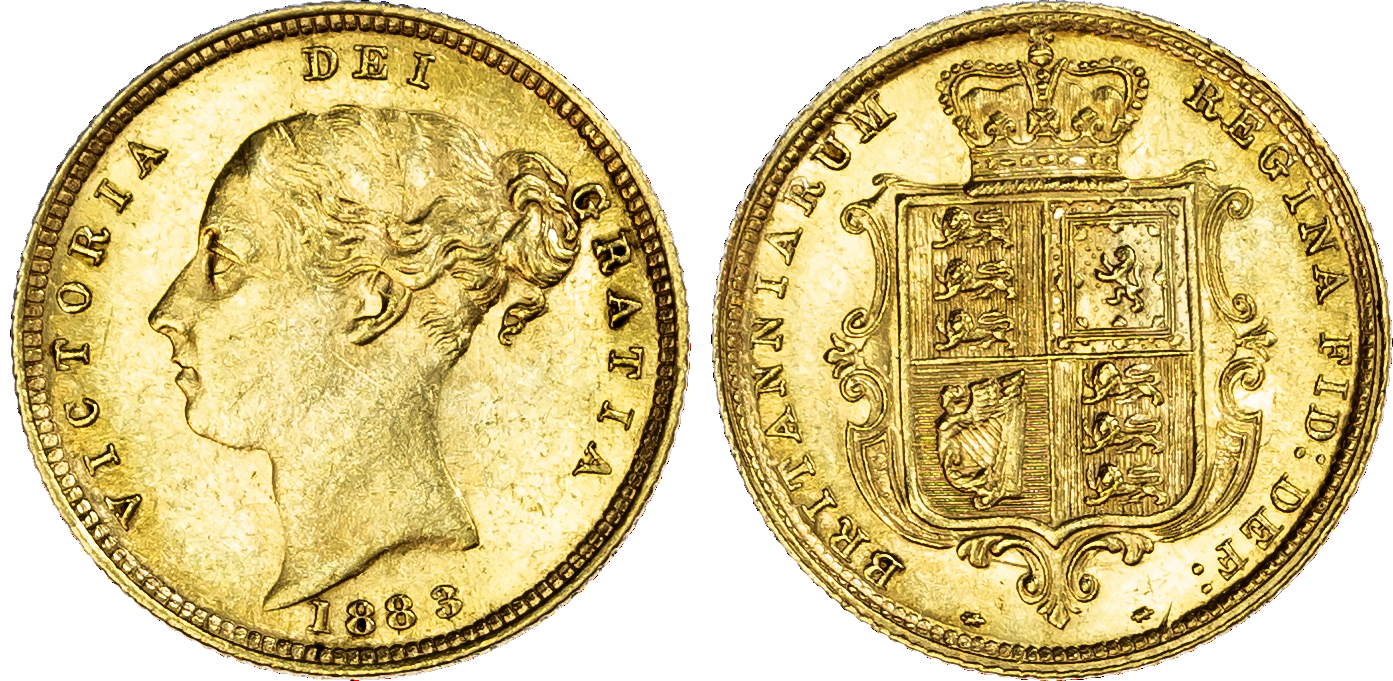 Victoria (1837-1901), Half-Sovereign, 1883