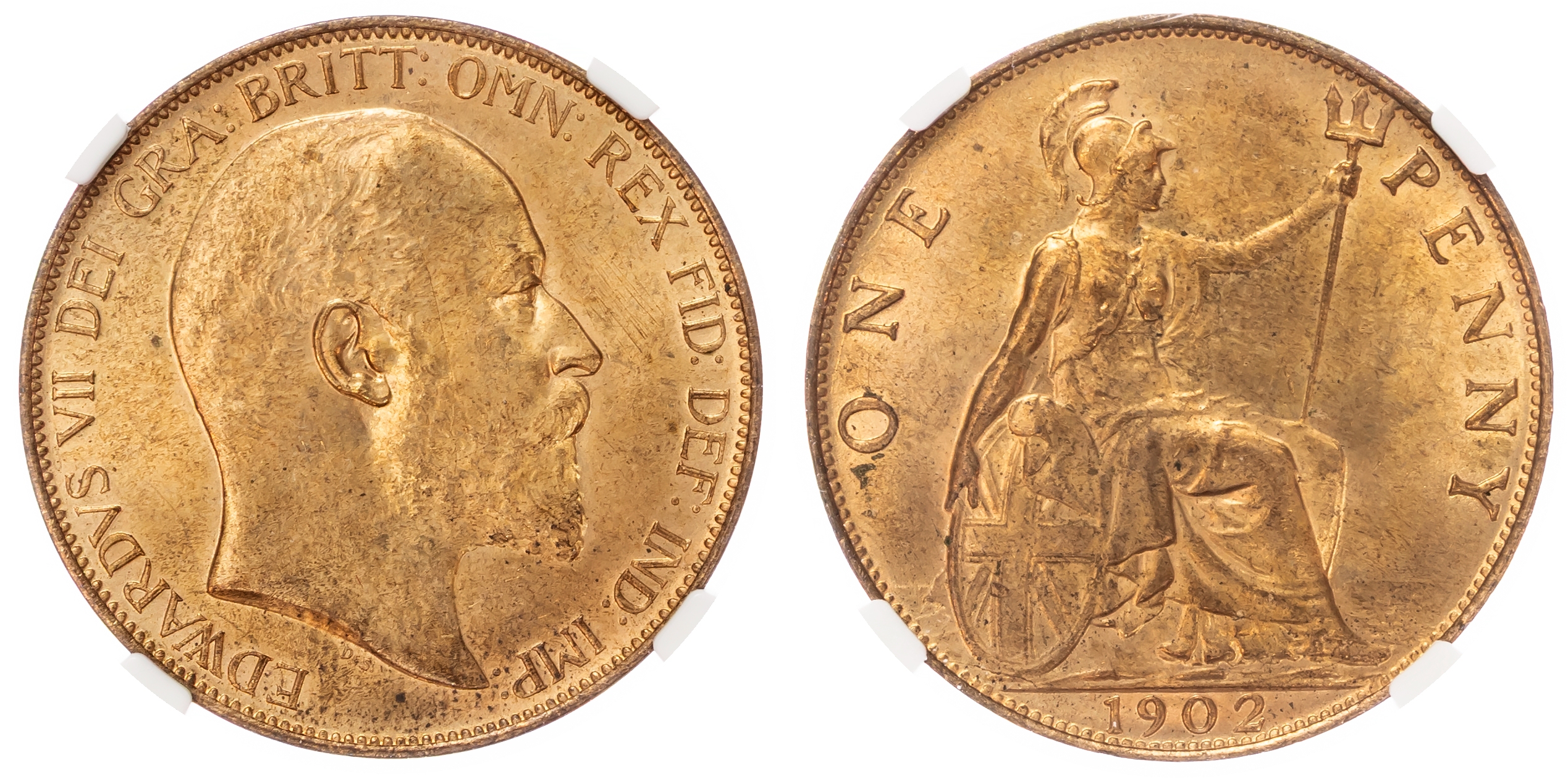 Edward VII (1901-1910), Penny, 1902, Straight top to E in PENNY.