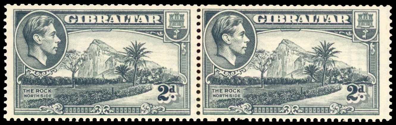Gibraltar SG 124ab coil-join pair mint
