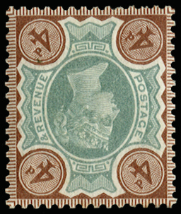 GB SG205wi 1887 4d "Jubilee" (Wmk. Inverted).  Unused.