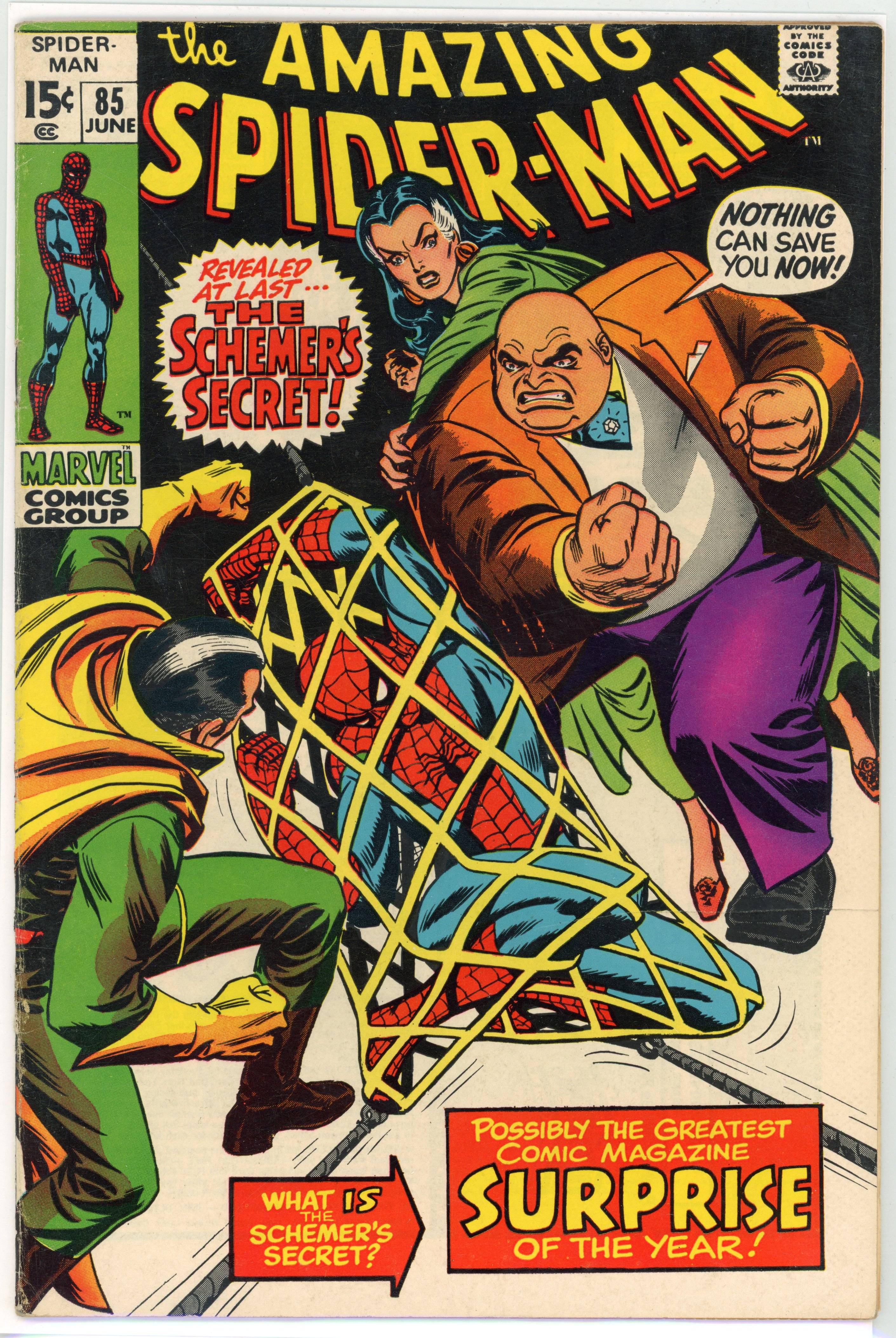 Amazing Spider-Man #85 (Marvel Comics, 1970) Schemer revealed as the Kingpin's son (Richard Fisk).