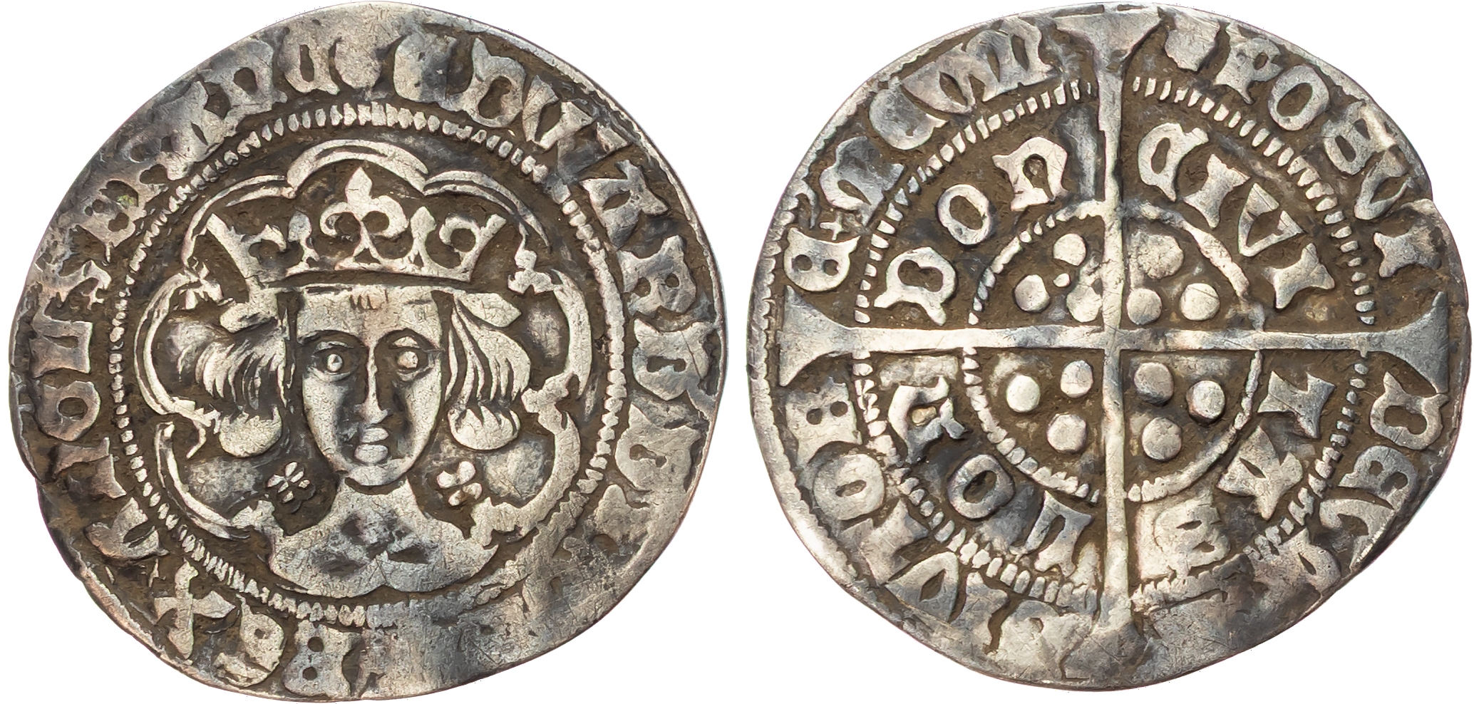 Edward IV (First reign, 1461-147), Light coinage, AR Groat, London, class Vd, mm. rose, (1464-1465).