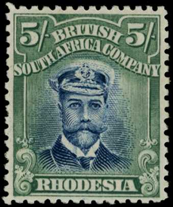 1913-7 5/- Head Die II, perf 14. Large part...