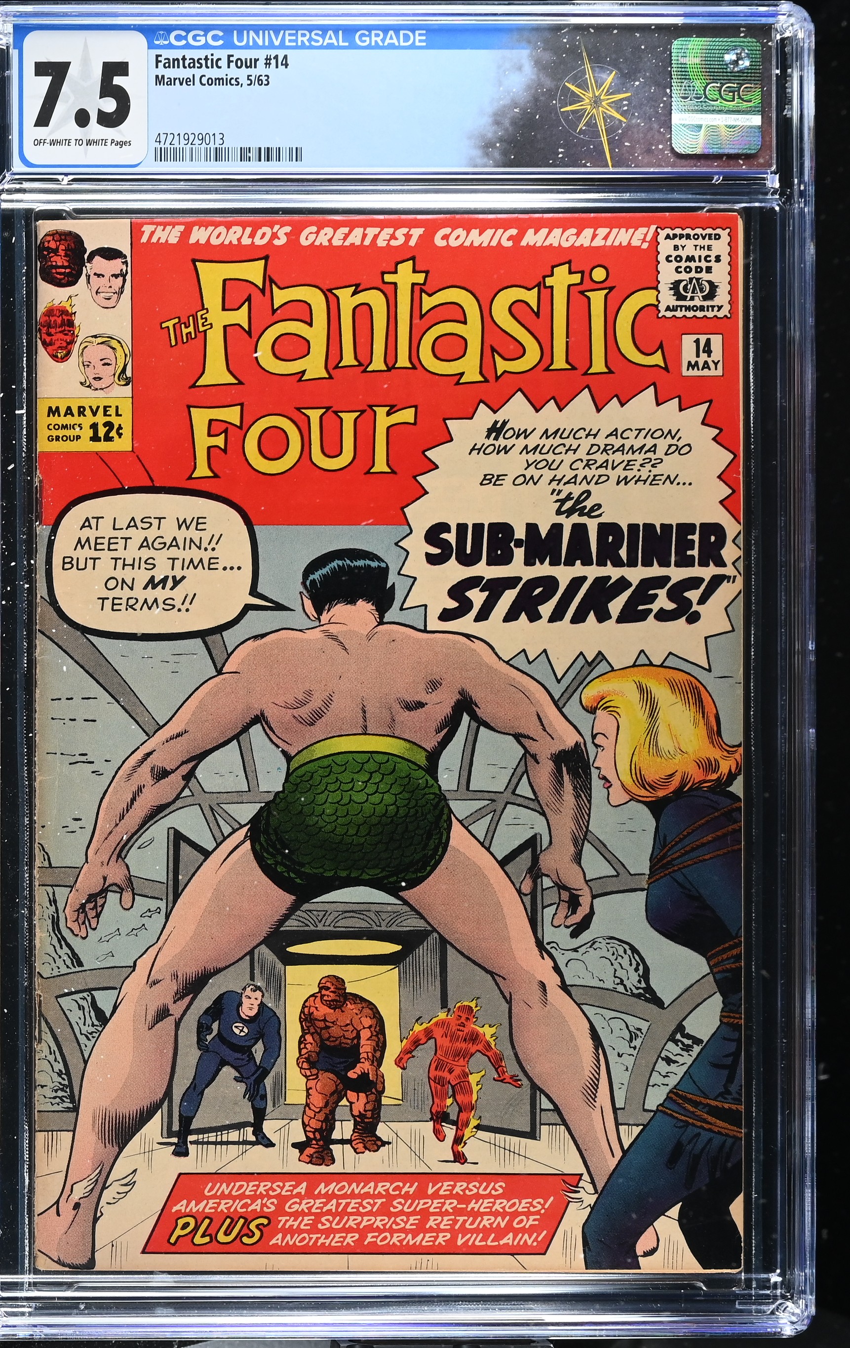 Fantastic Four #14 CGC 7.5 2nd Appearance of the Puppet Master (Marvel Comics, 1963) Off-White to White Pages