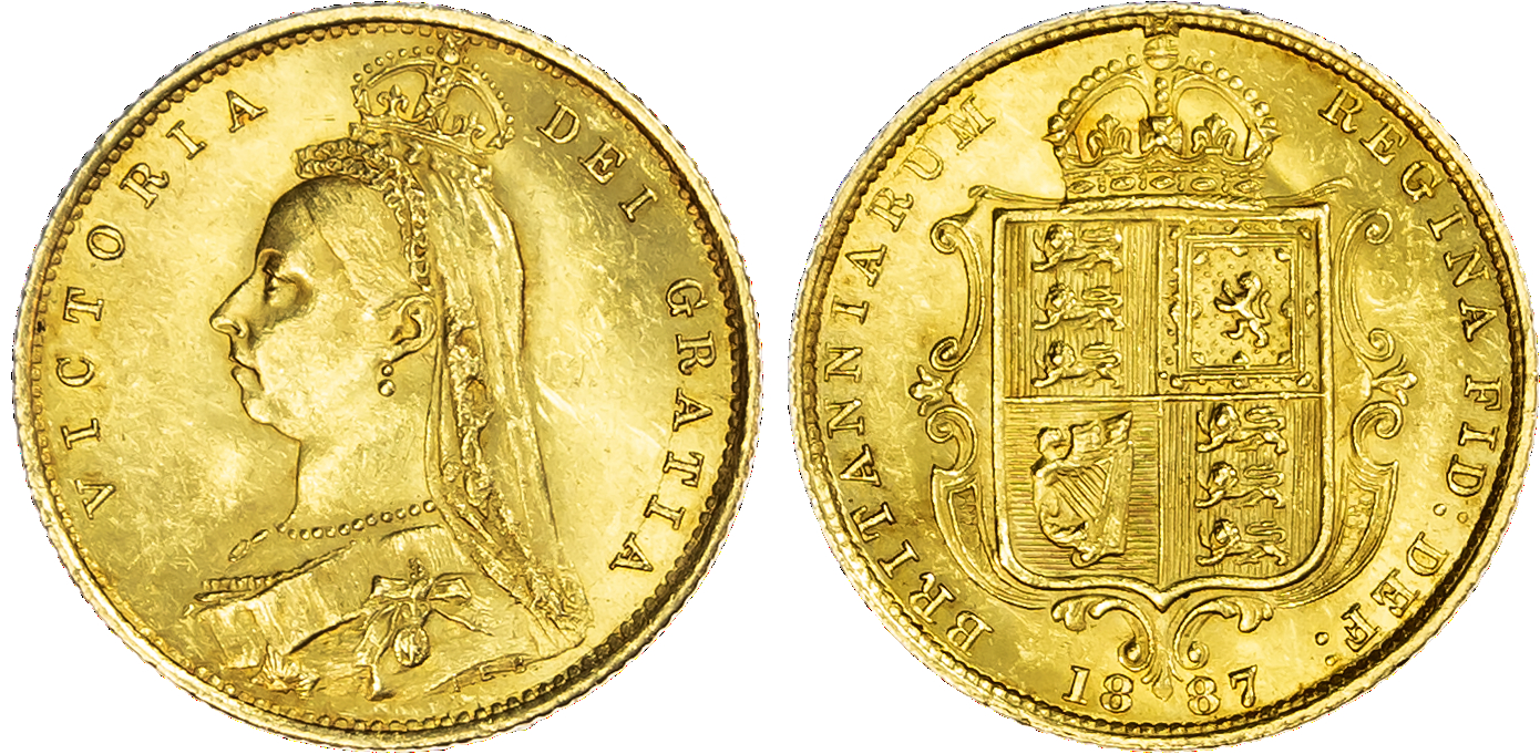Victoria (1837-1901), 'Jubilee' Half-Sovereign, 1887