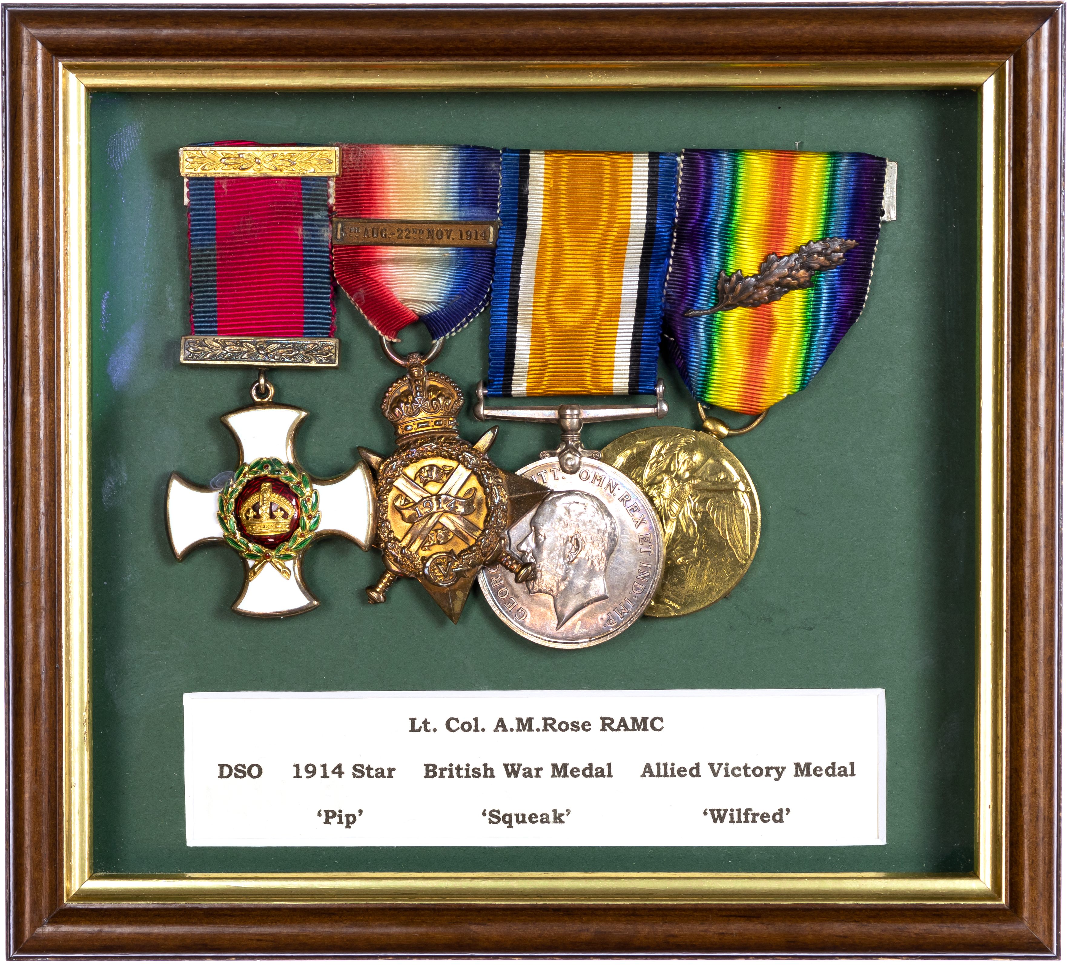 A 1914 Prisoner of War, Group of 4 awarded to  Lieutenant Colonel Alexander Macgregor Rose