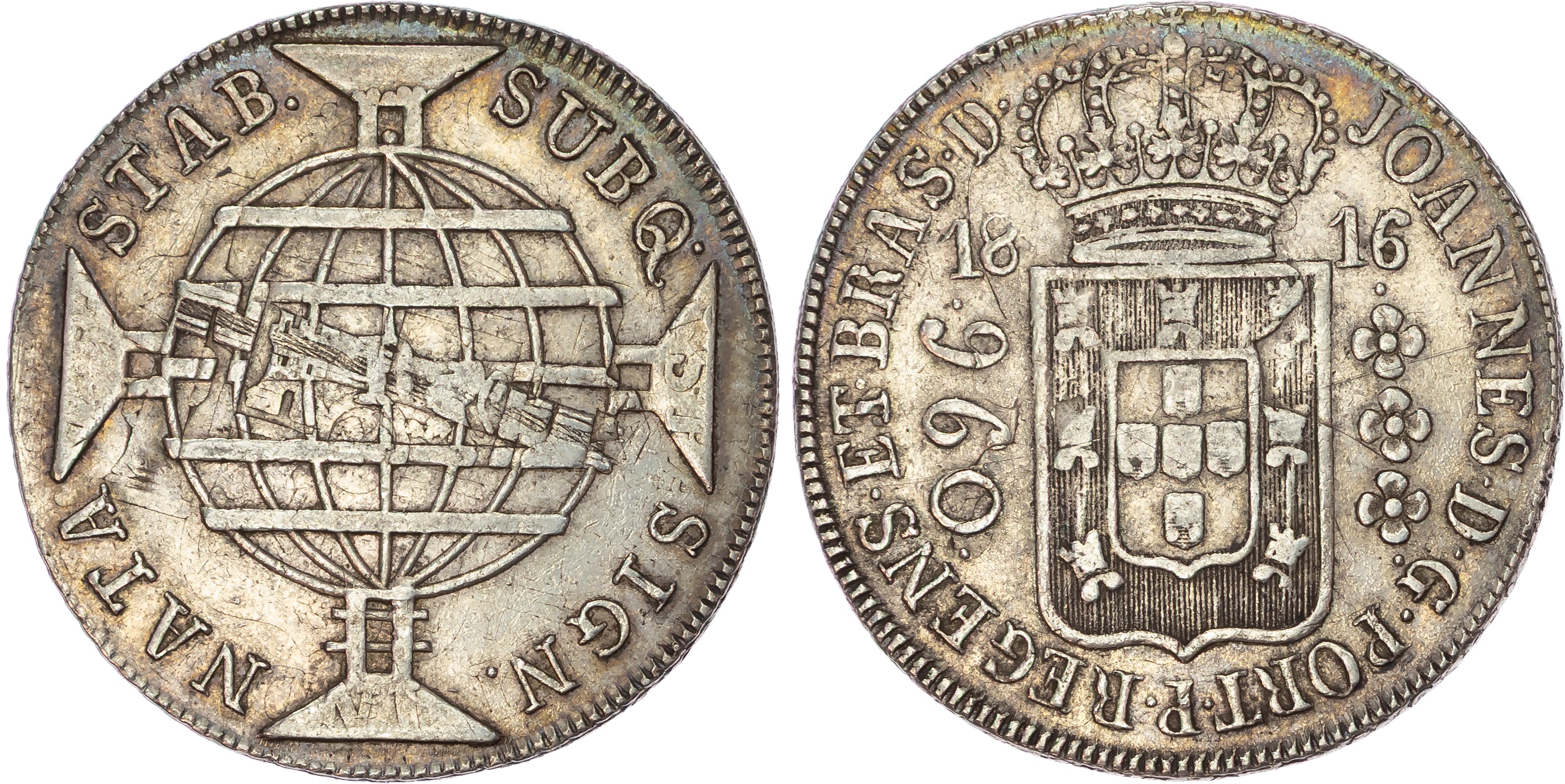 Brazil, João VI (1799-1818), silver 960 Réis, 1816 B
