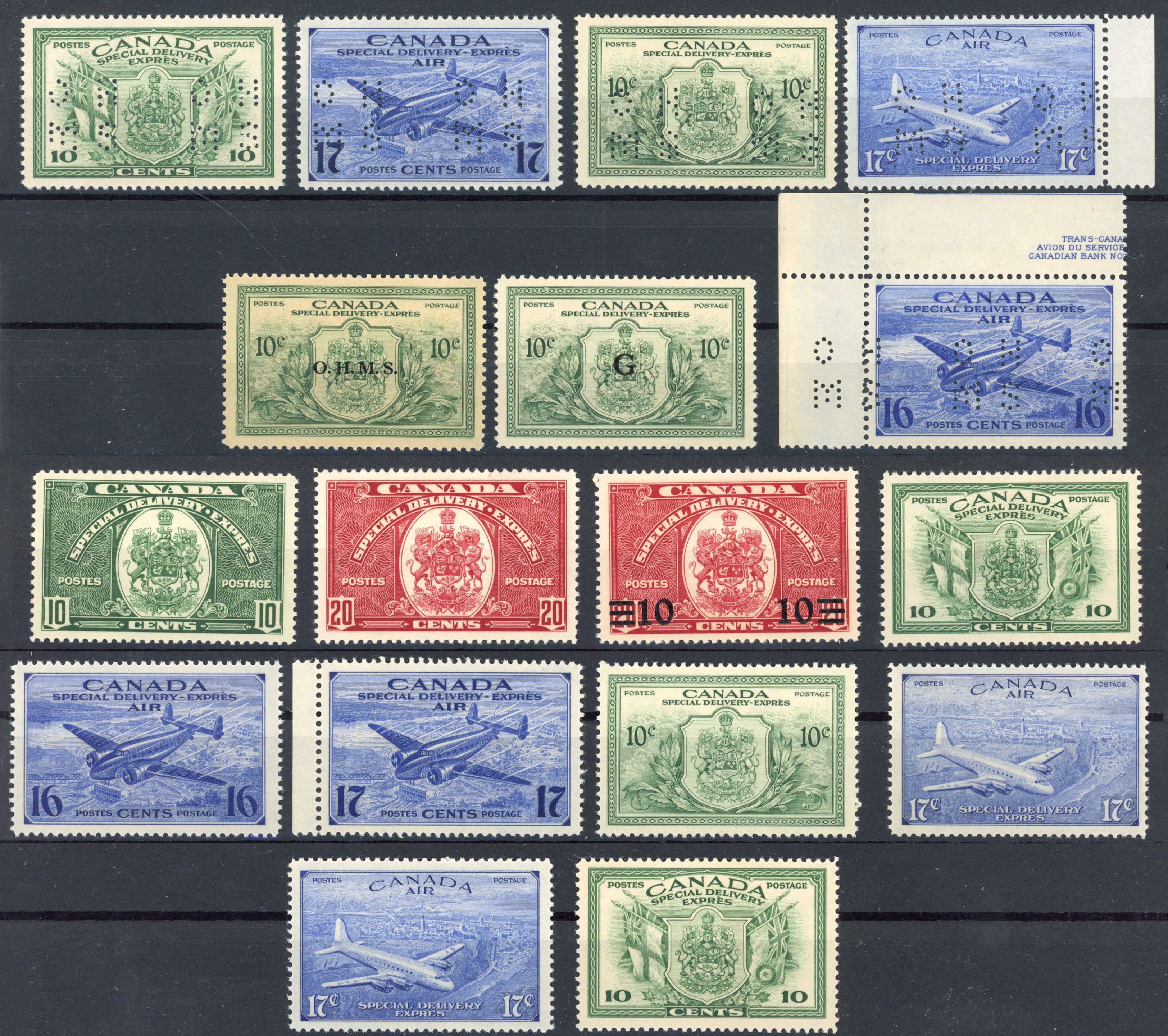 Canada KG VI Special Delivery collection mint