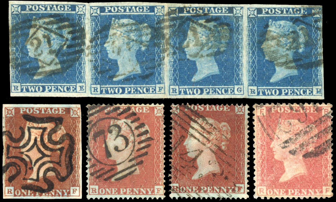 GB line-engraved group all lettered RF