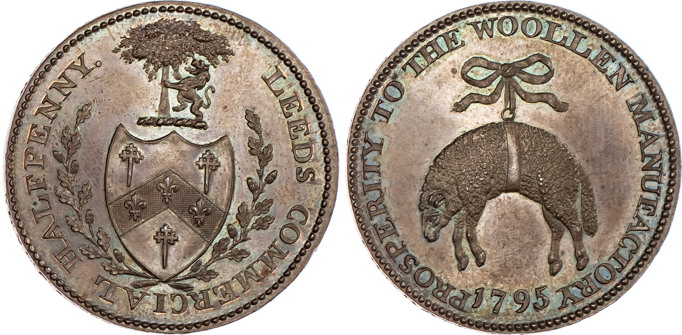 Leeds, Samuel Birchall Halfpenny 1795,...