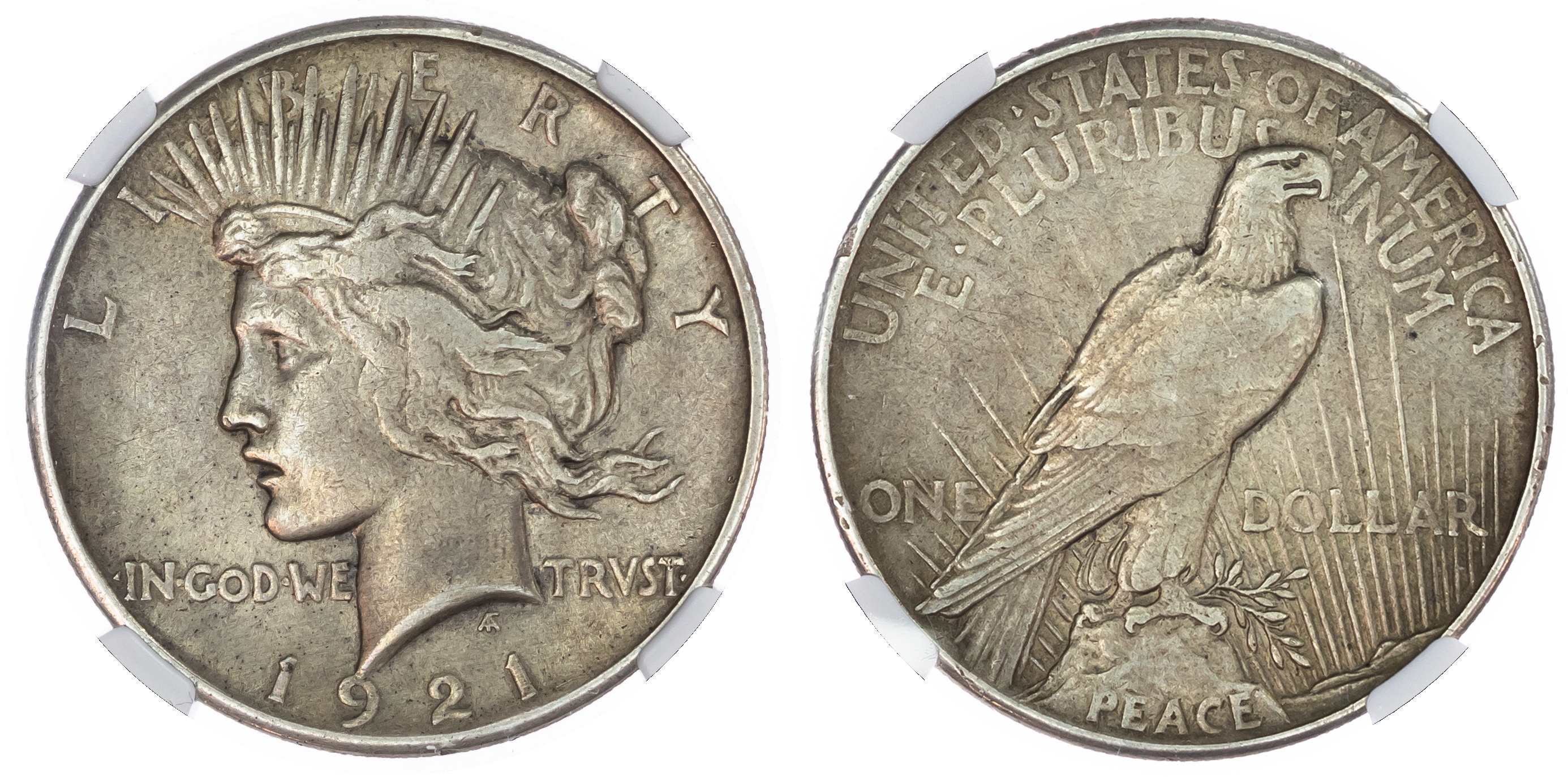 USA, High Relief silver Peace Dollar, 1921, Philadelphia.