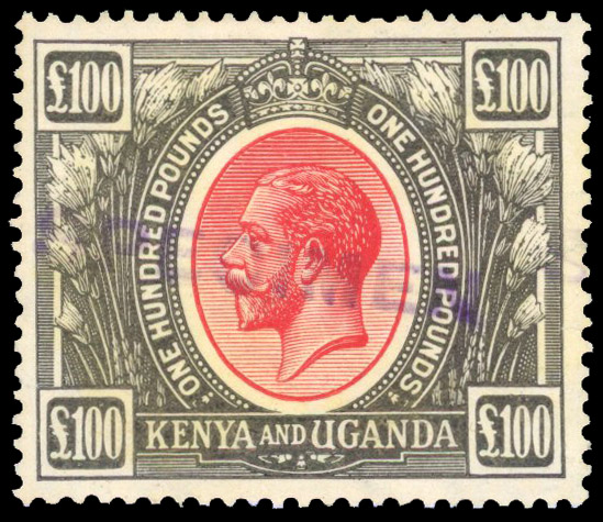 KUT SG 105 £100 local Specimen