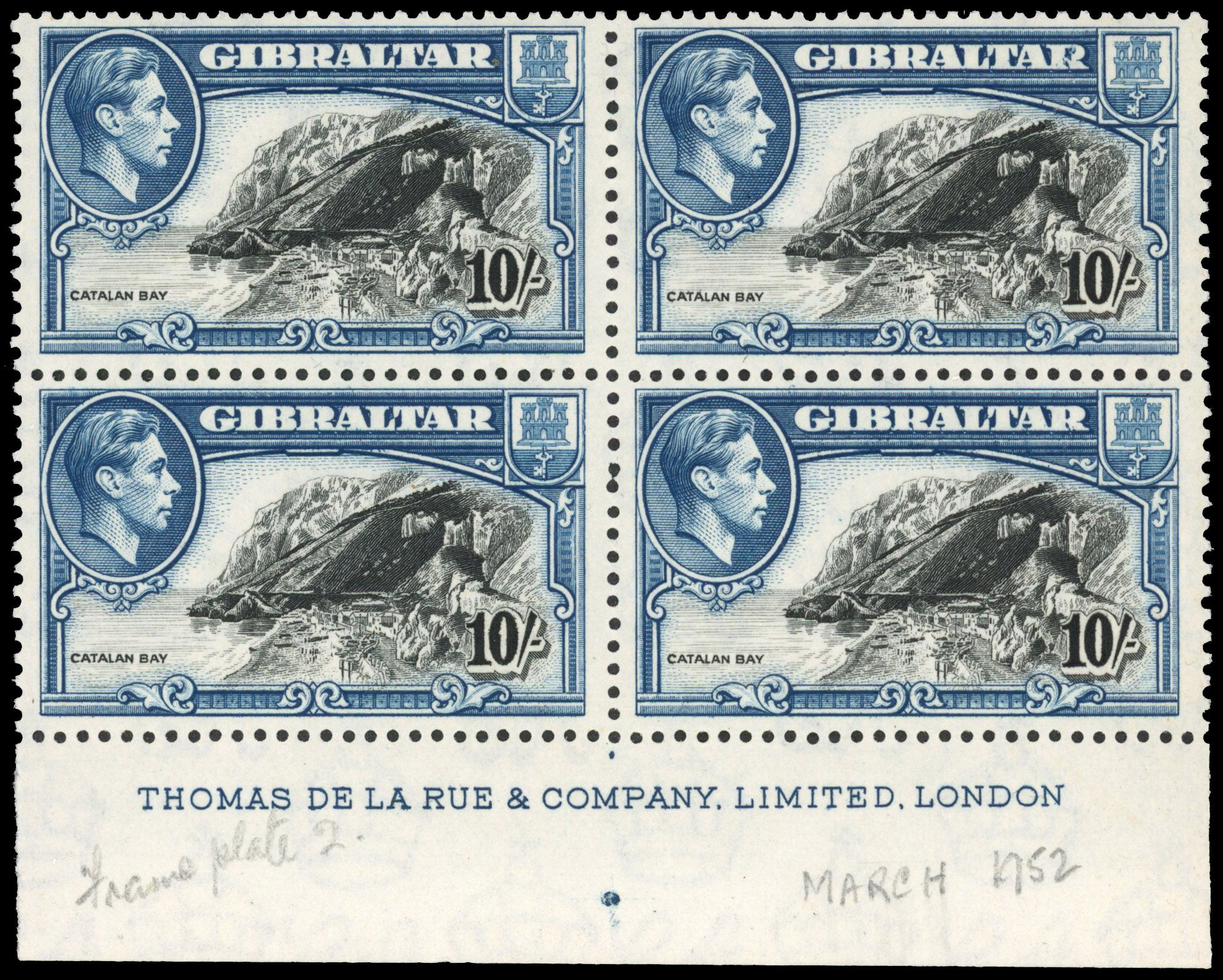 Gibraltar SG 130ab block mint